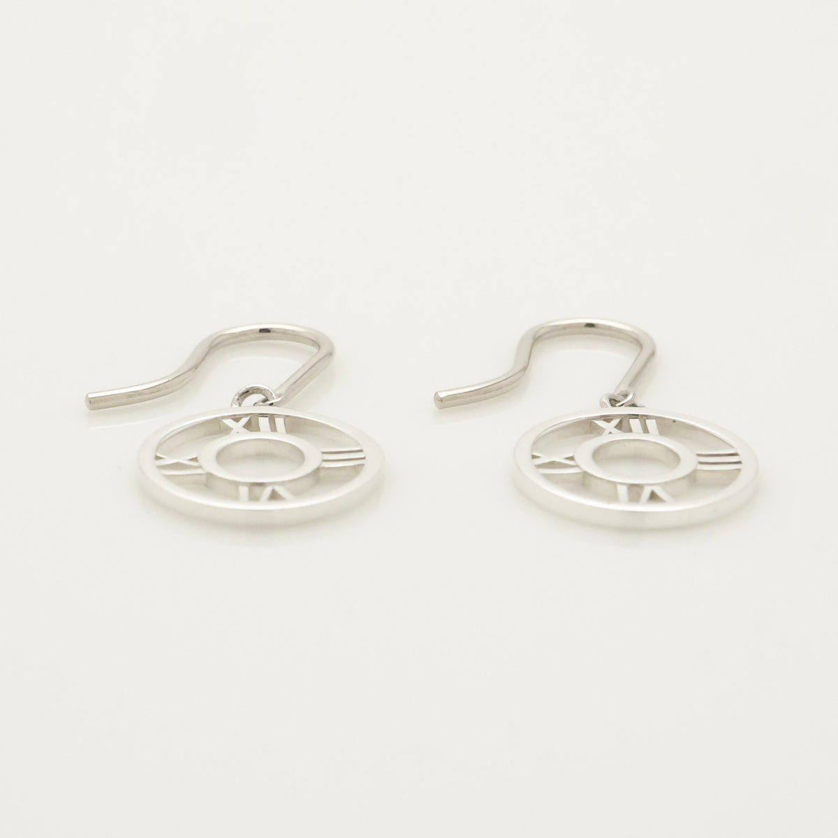 Tiffany & Co. Atlas Open Circle Dangle Hook Earrings Sterling Silver 925