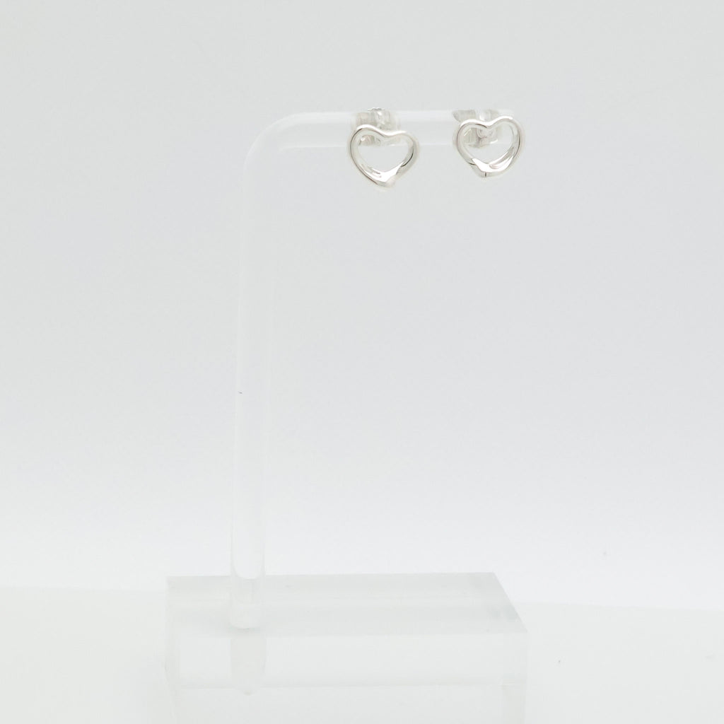 TIFFANY&Co.  オープンハート エルサペレッティ スタッド ピアス AG925