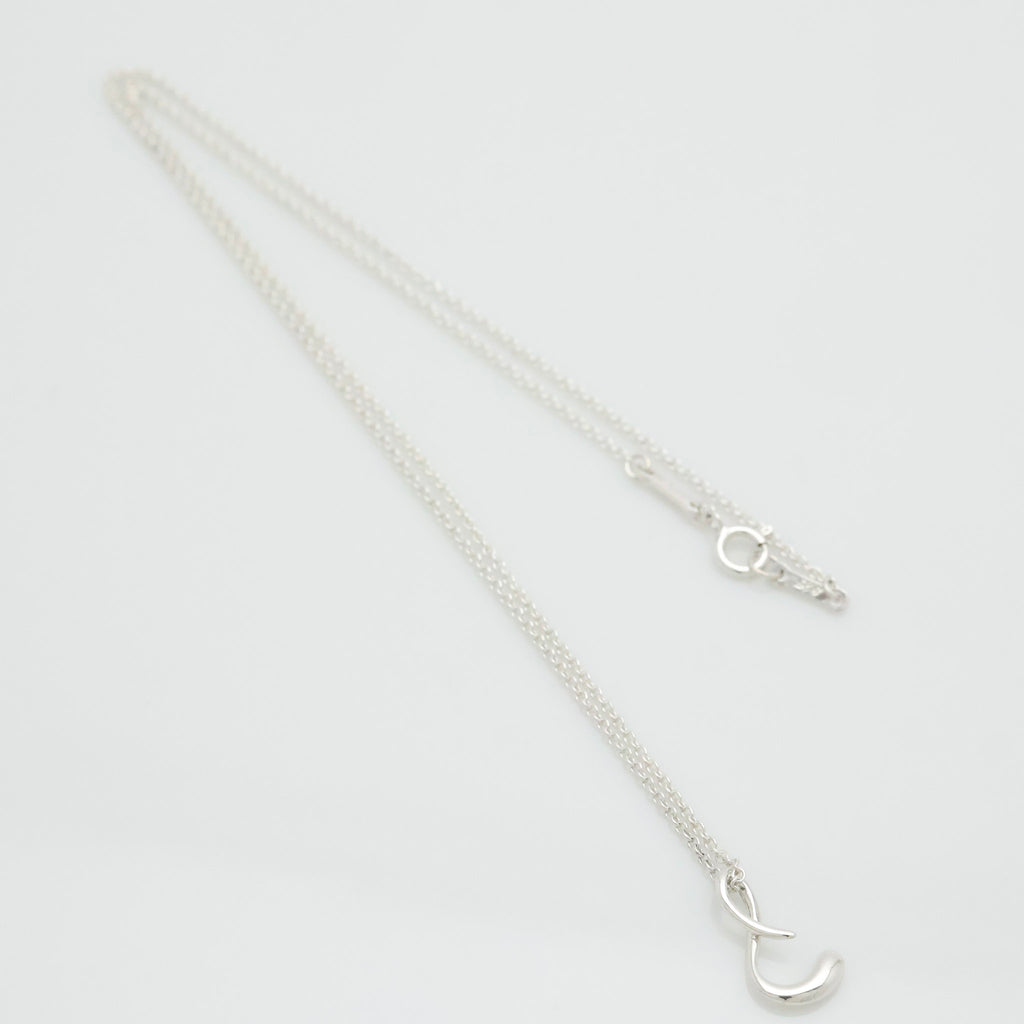 Tiffany & Co. Initial Letter "S" Pendant Necklace Sterling Silver 925