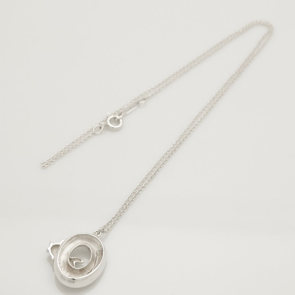 Tiffany & Co. Lifesaver Float Fish Silver Necklace Sterling Silver 925