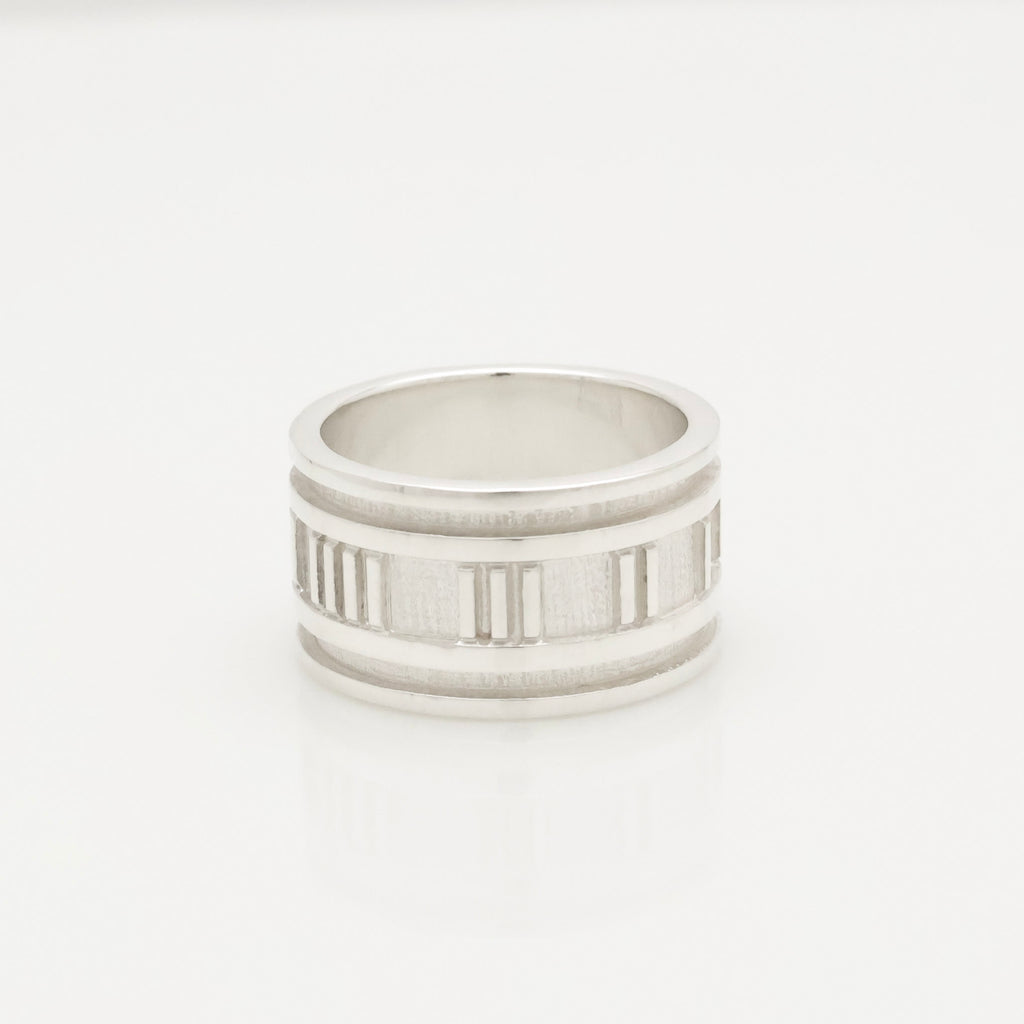 Tiffany & Co. Atlas Wide Ring Size 7-7.25 Sterling Silver 925