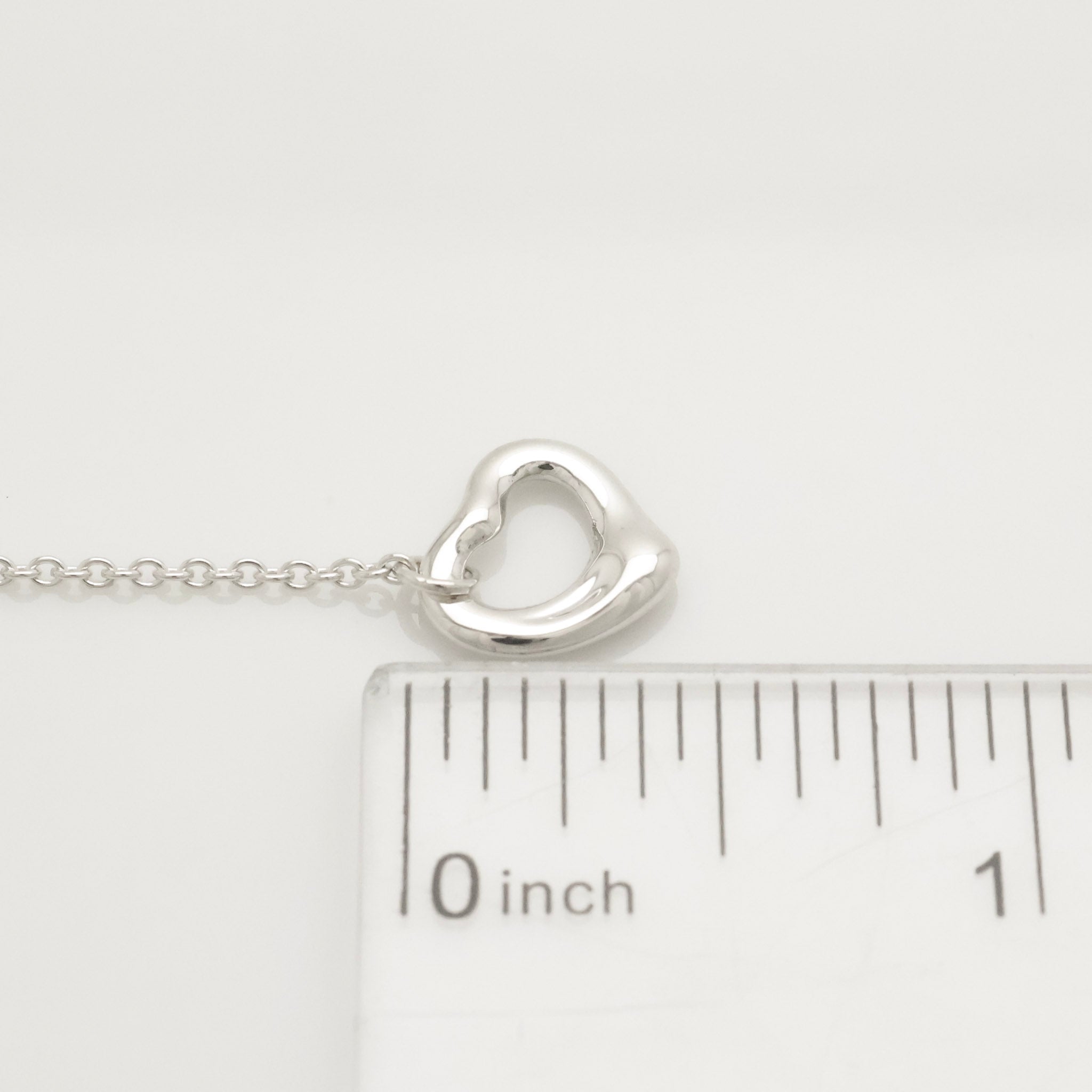 Tiffany & Co Elsa Peretti Open Heart Drop Dangle Earrings Sterling Silver 925