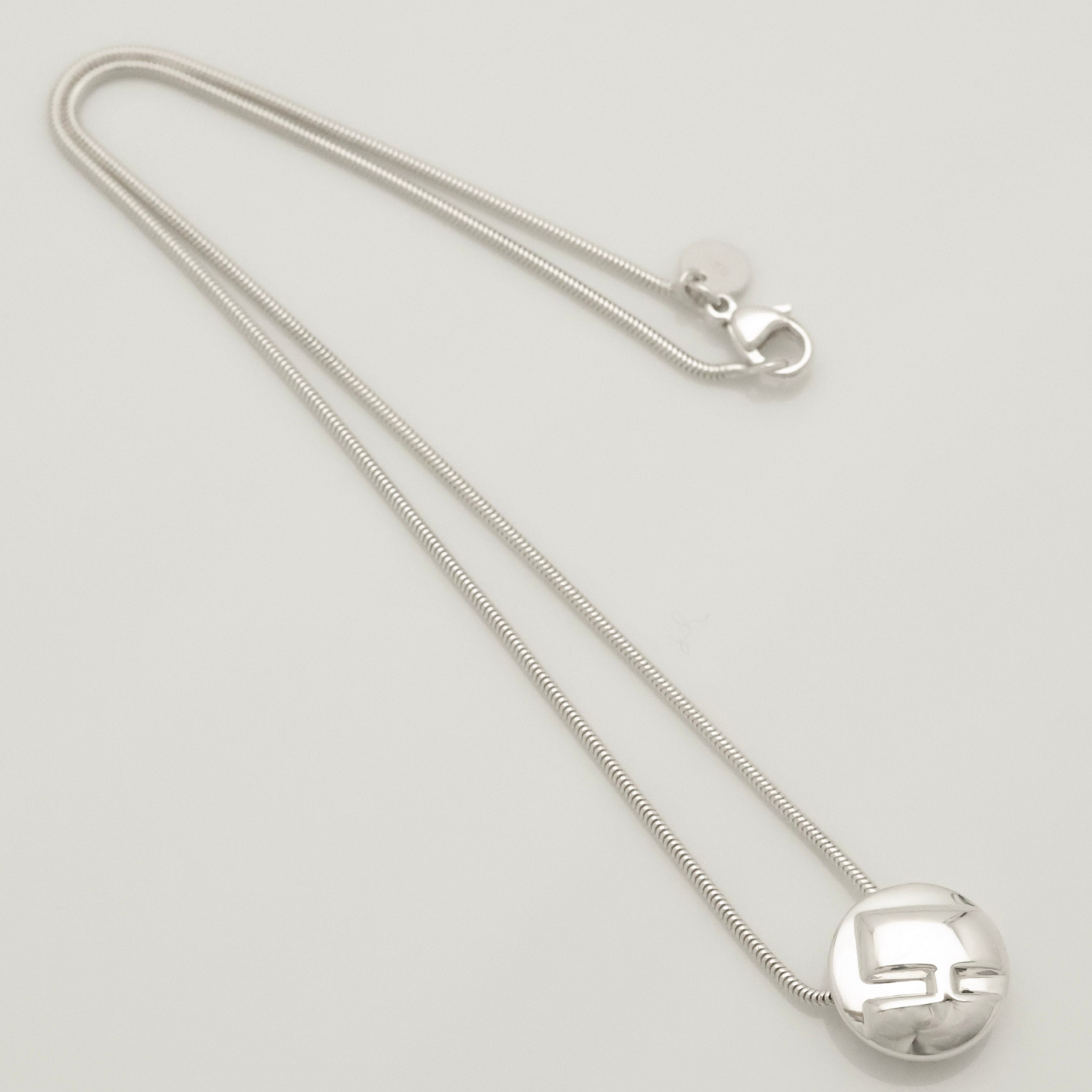 TIFFANY&Co. イニシャル レター H ラウンド スネーク チェーン ネックレス AG925