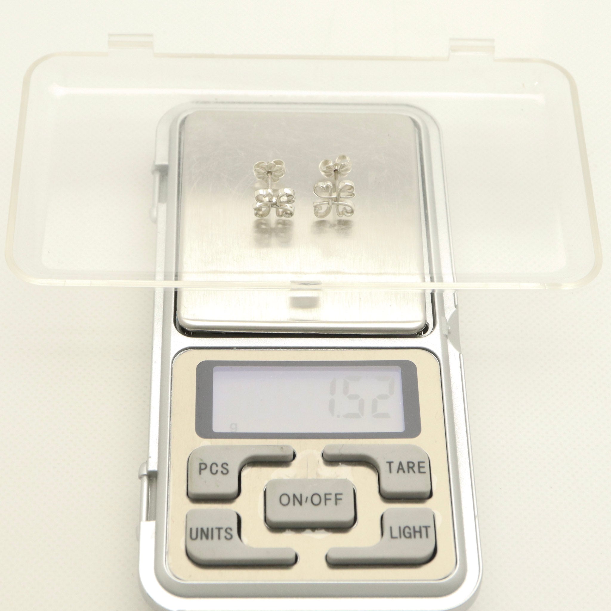  Tiffany & Co. Picasso Loving Heart Clover Stud Earrings Sterling Silver 925 