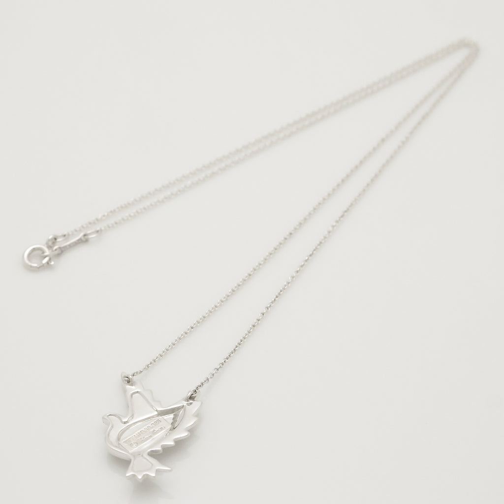 Tiffany & Co. Picasso Dove Bird Pendant Necklace Sterling Silver 925