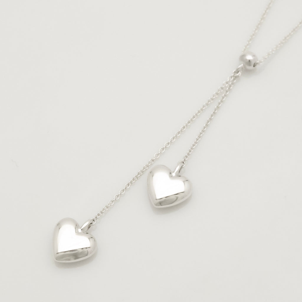 TIFFANY&Co. ダブル ドロップ ハート ネックレス AG925