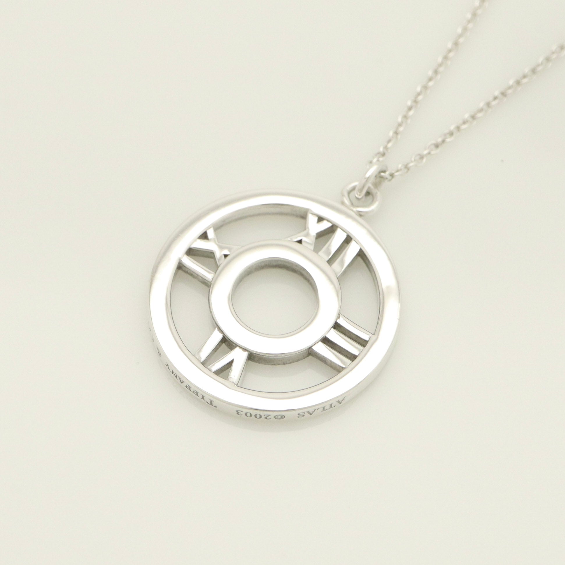 Tiffany & Co. Atlas Open Circle Necklace Sterling Silver 925