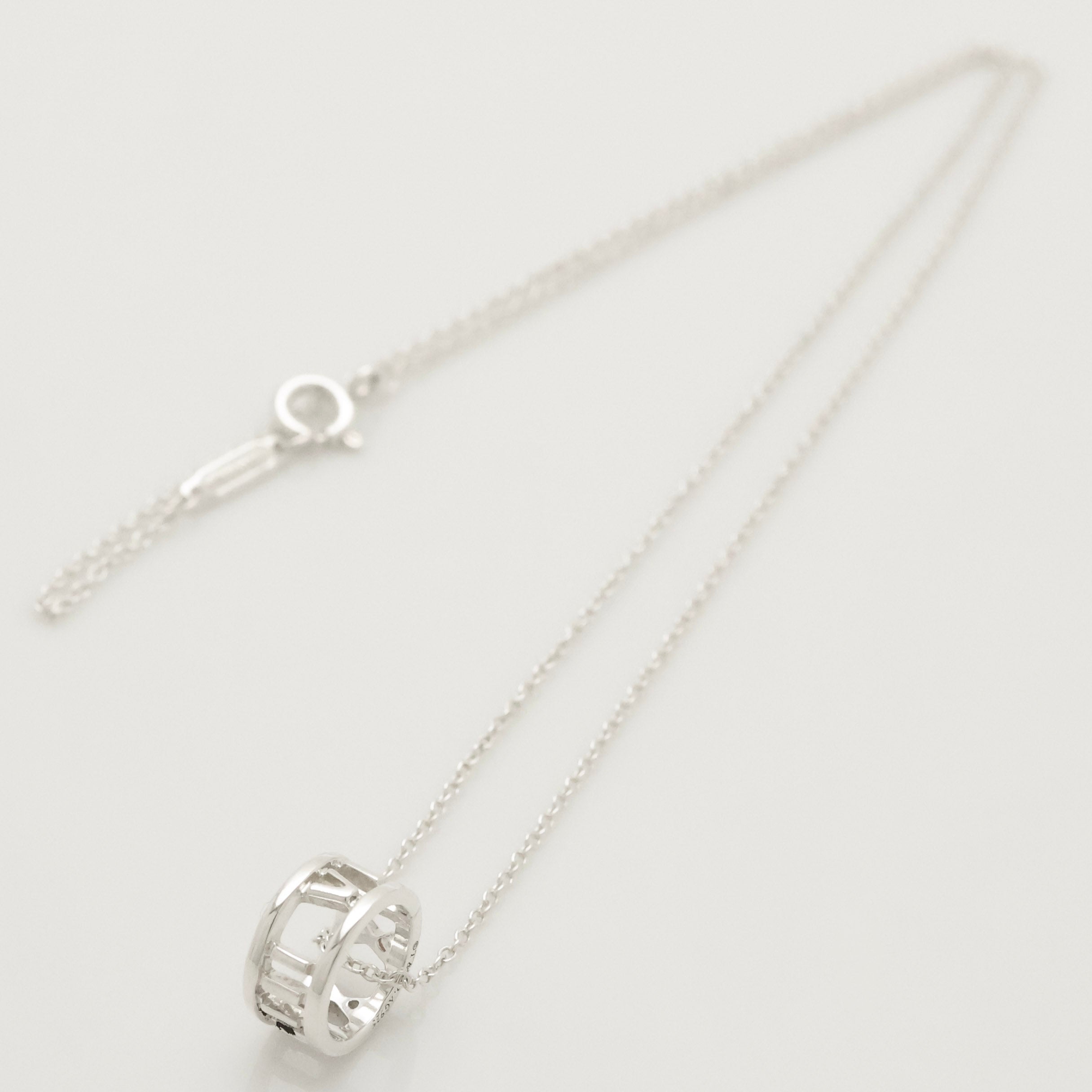  Tiffany & Co. Atlas Ring Pendant Necklace Sterling Silver 925