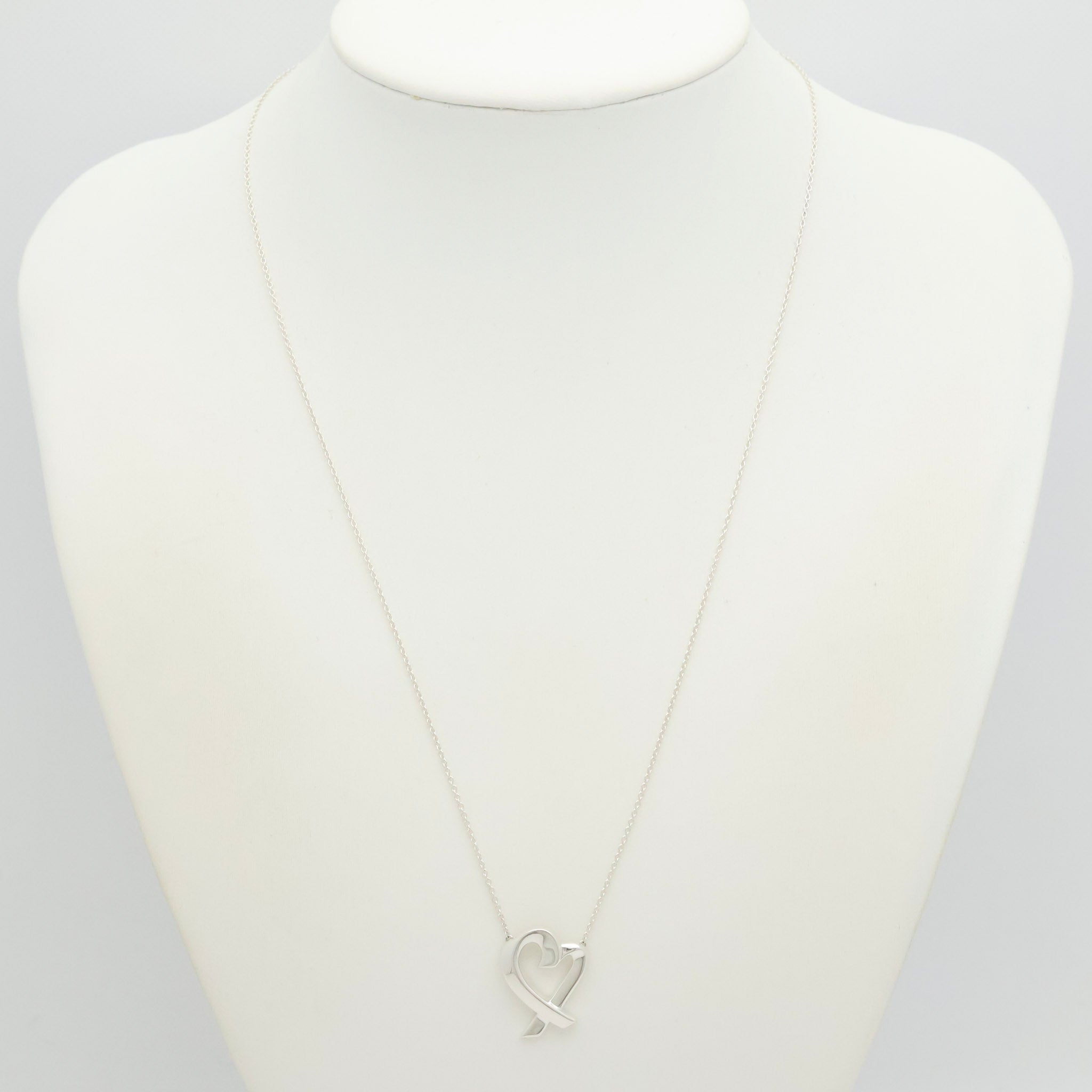Tiffany & Co. Loving Heart Pendant Necklace Sterling Silver 925 