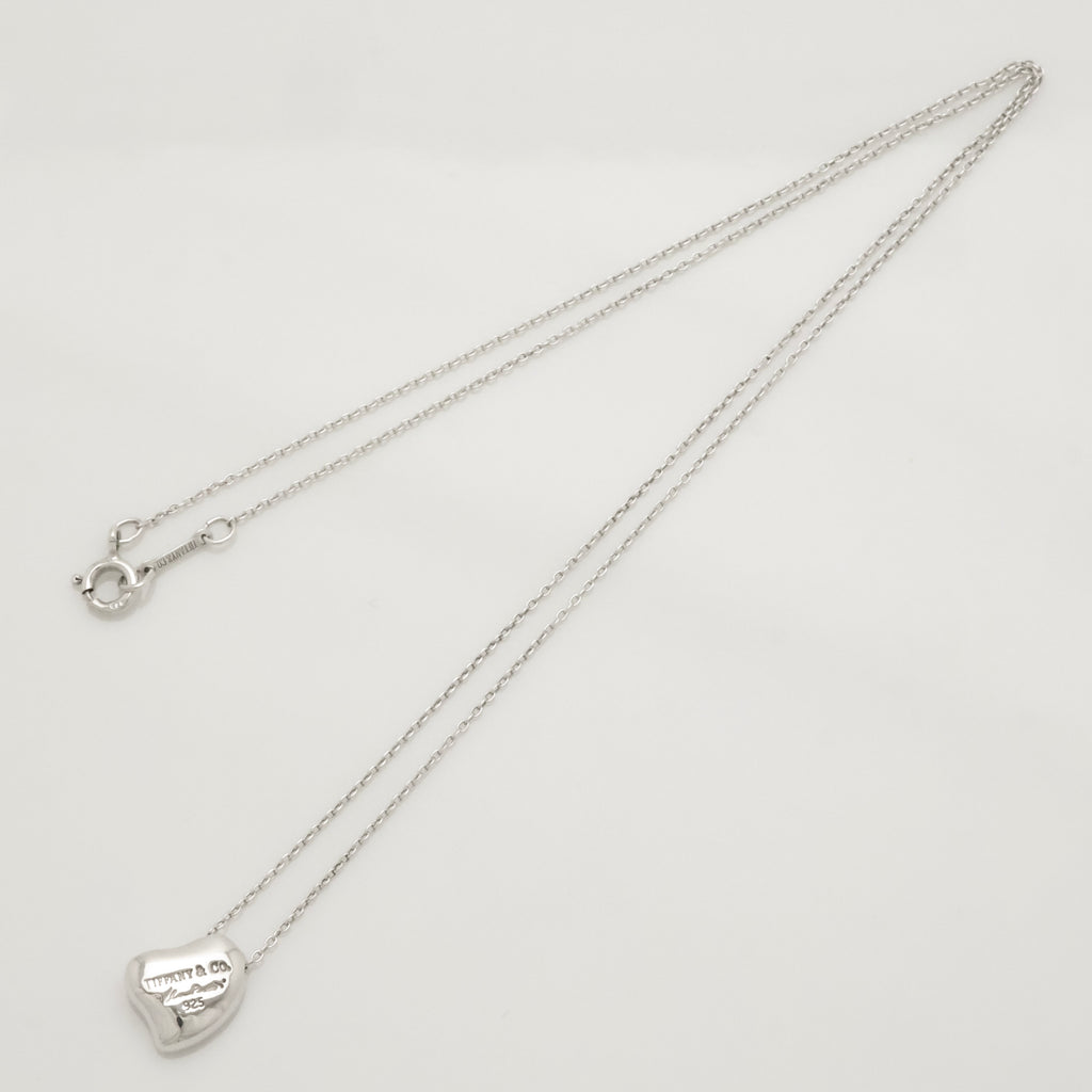  Tiffany & Co. Full Heart Pendant Necklace Sterling Silver 925