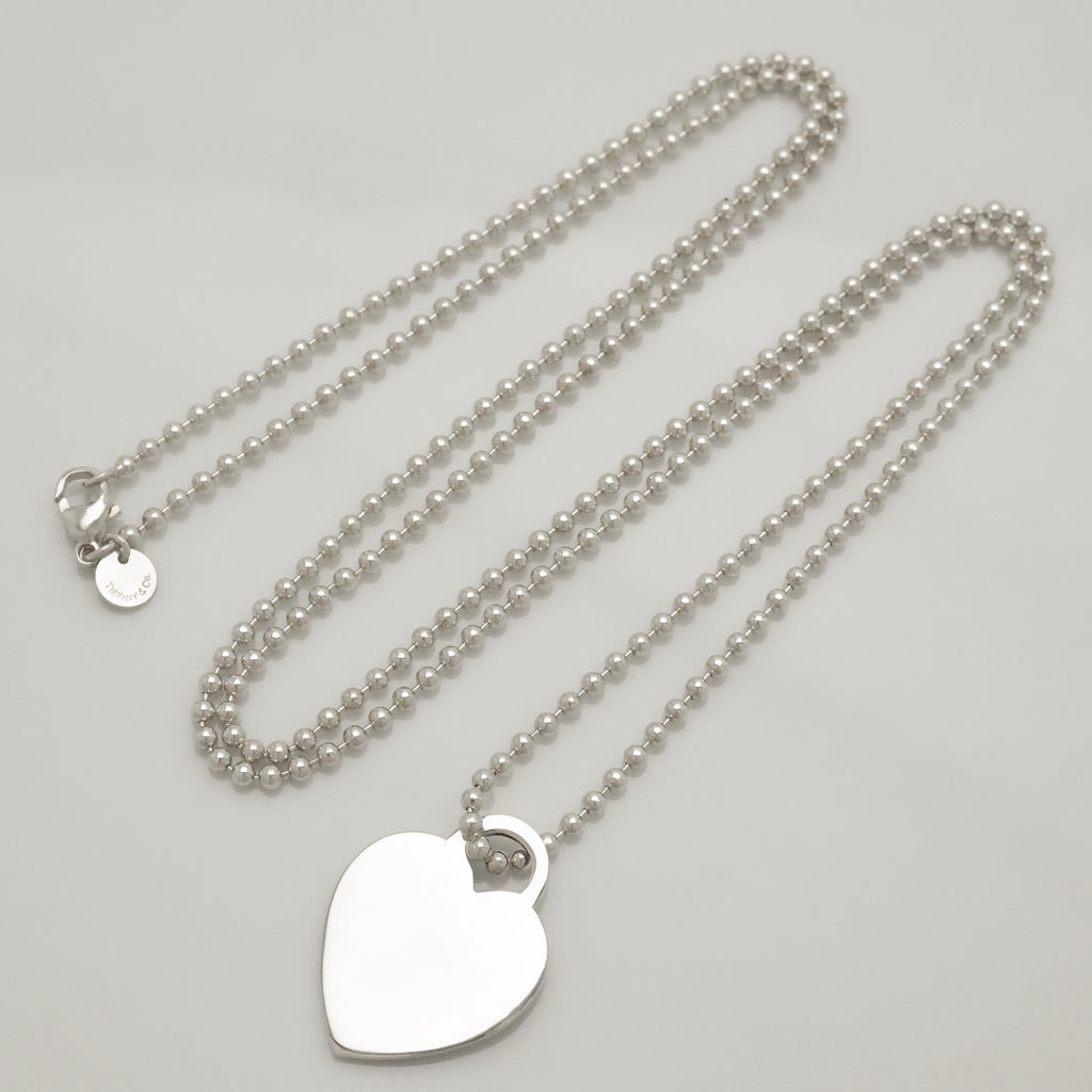 TIFFANY&Co. リターントゥ ティファニー ハート タグ ボール チェーン ネックレス AG925