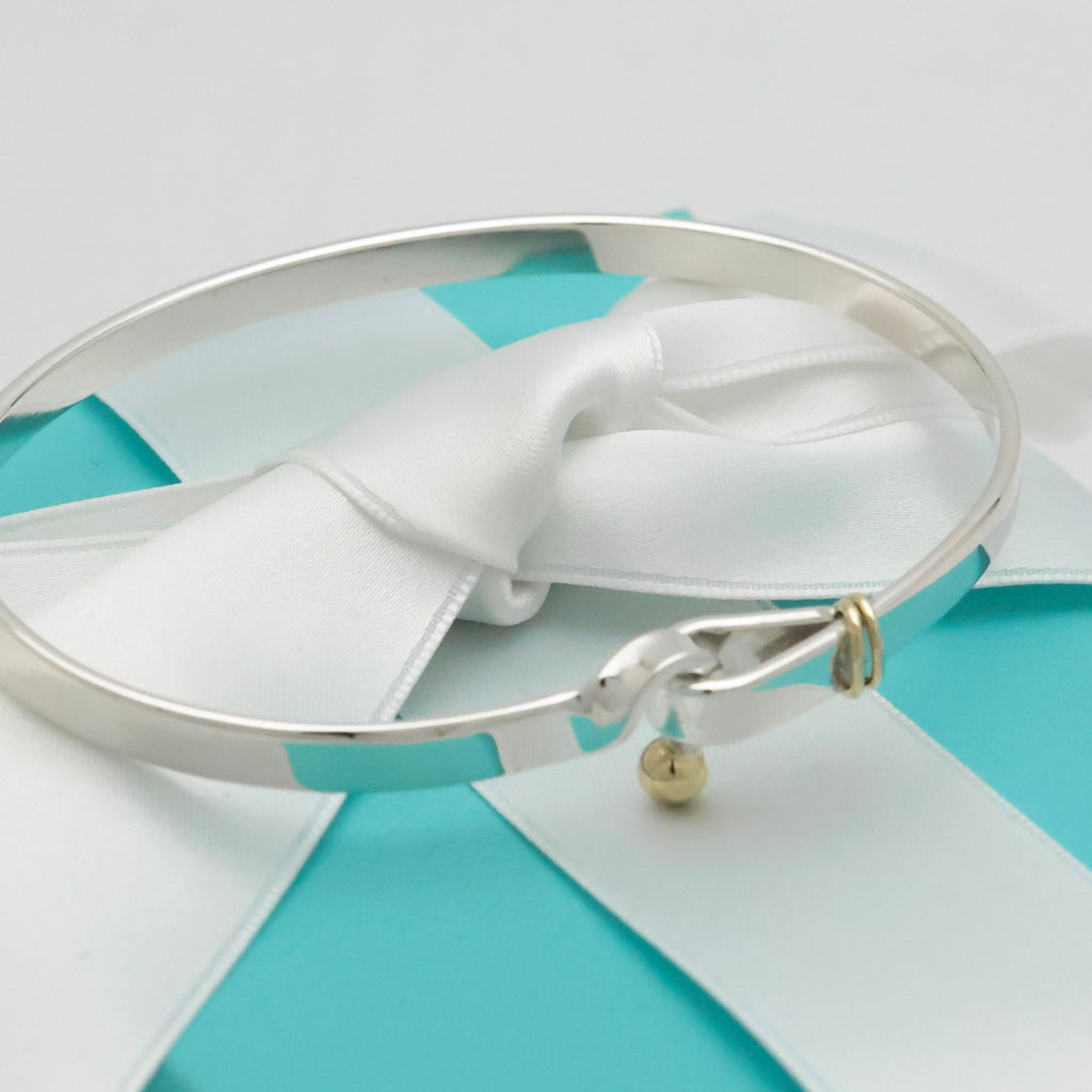 TIFFANY&Co. フック ＆ アイ バングル ブレスレット AG925 AU750