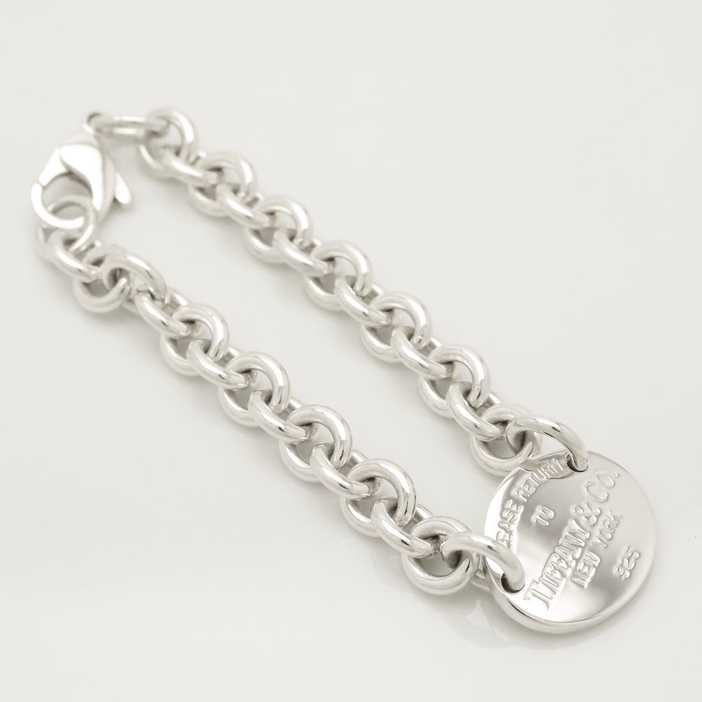 TIFFANY&Co. リターントゥ ティファニー オーバル タグ チャーム チェーン ブレスレット AG925