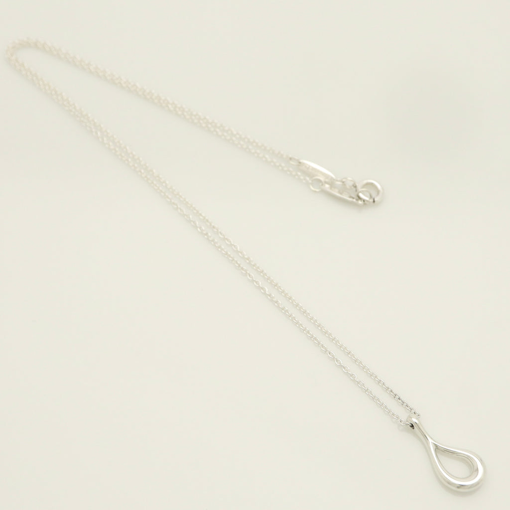  Tiffany & Co. Open Teardrop Necklace Pendant Sterling Silver 925 