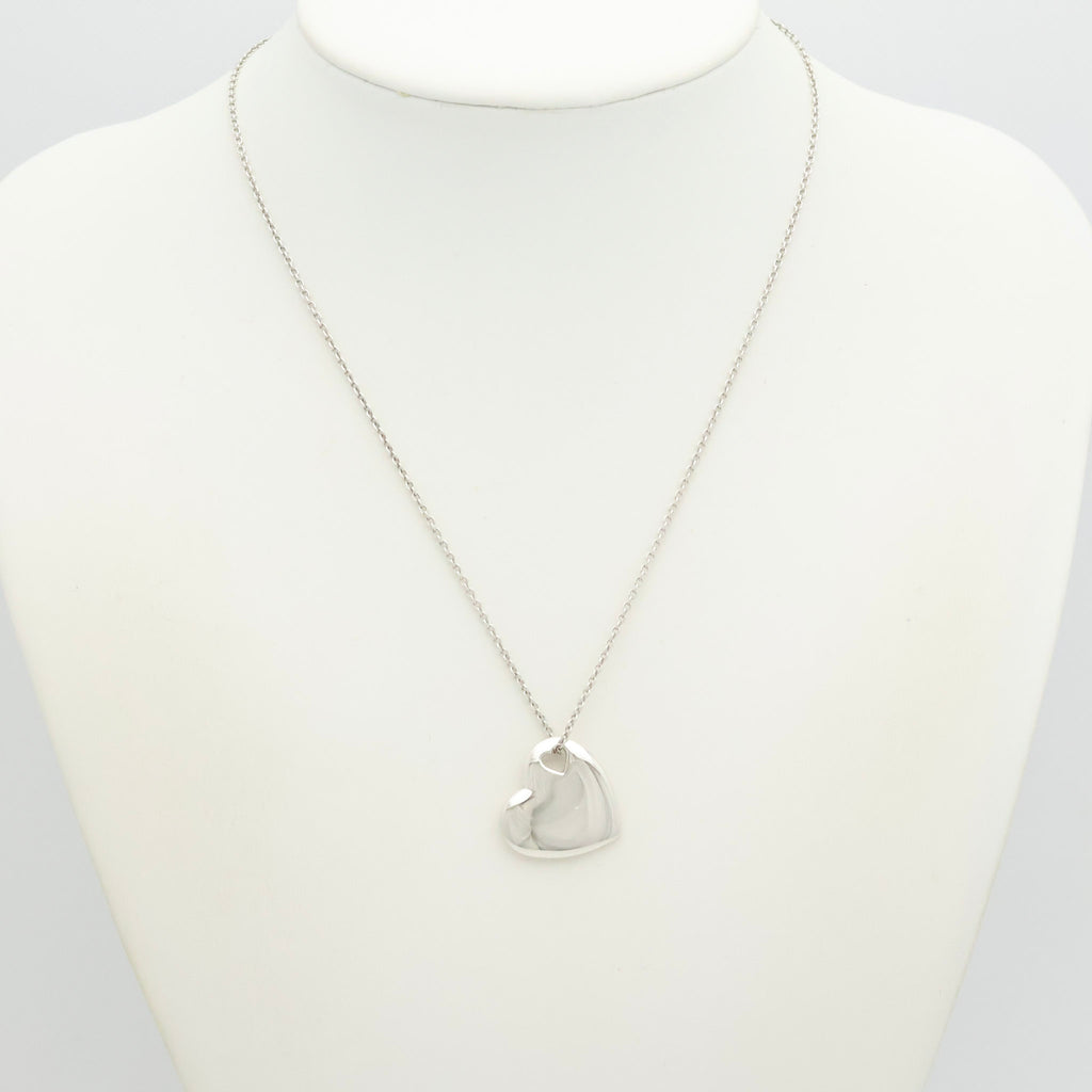 Tiffany & Co. Stencil Cutout Two Heart Necklace  Sterling Silver 925