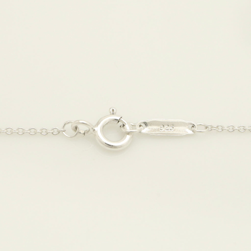 Tiffany & Co. Notes New York Large Wavy Round Circle Necklace Sterling Silver 925