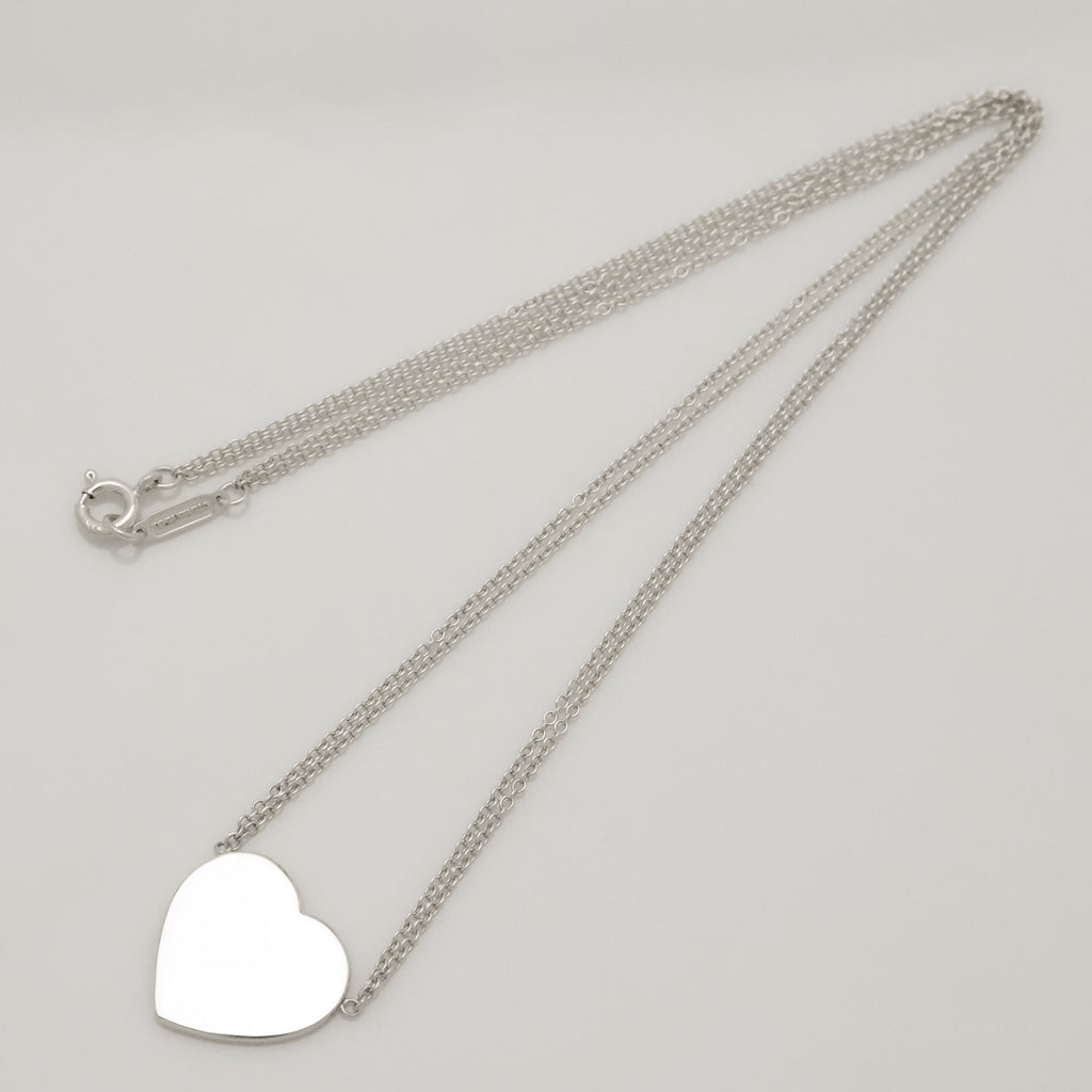 TIFFANY&Co. リターントゥ ティファニー スモール ハート タグ ダブル チェーン ネックレス AG925