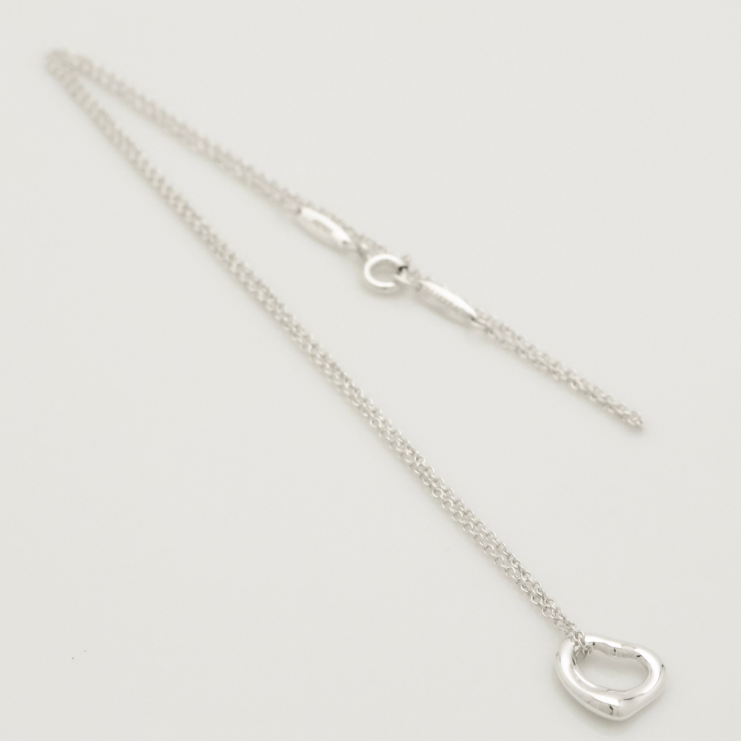 TIFFANY&Co. オープンハート 11mm エルサペレッティ ネックレス AG925