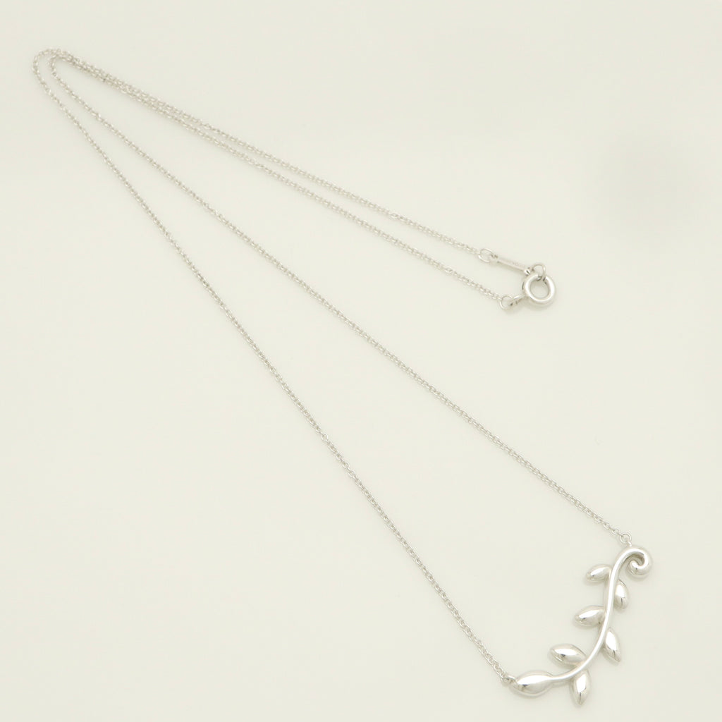 Tiffany & Co. Picasso Olive Leaf Vine Necklace Sterling Silver 925