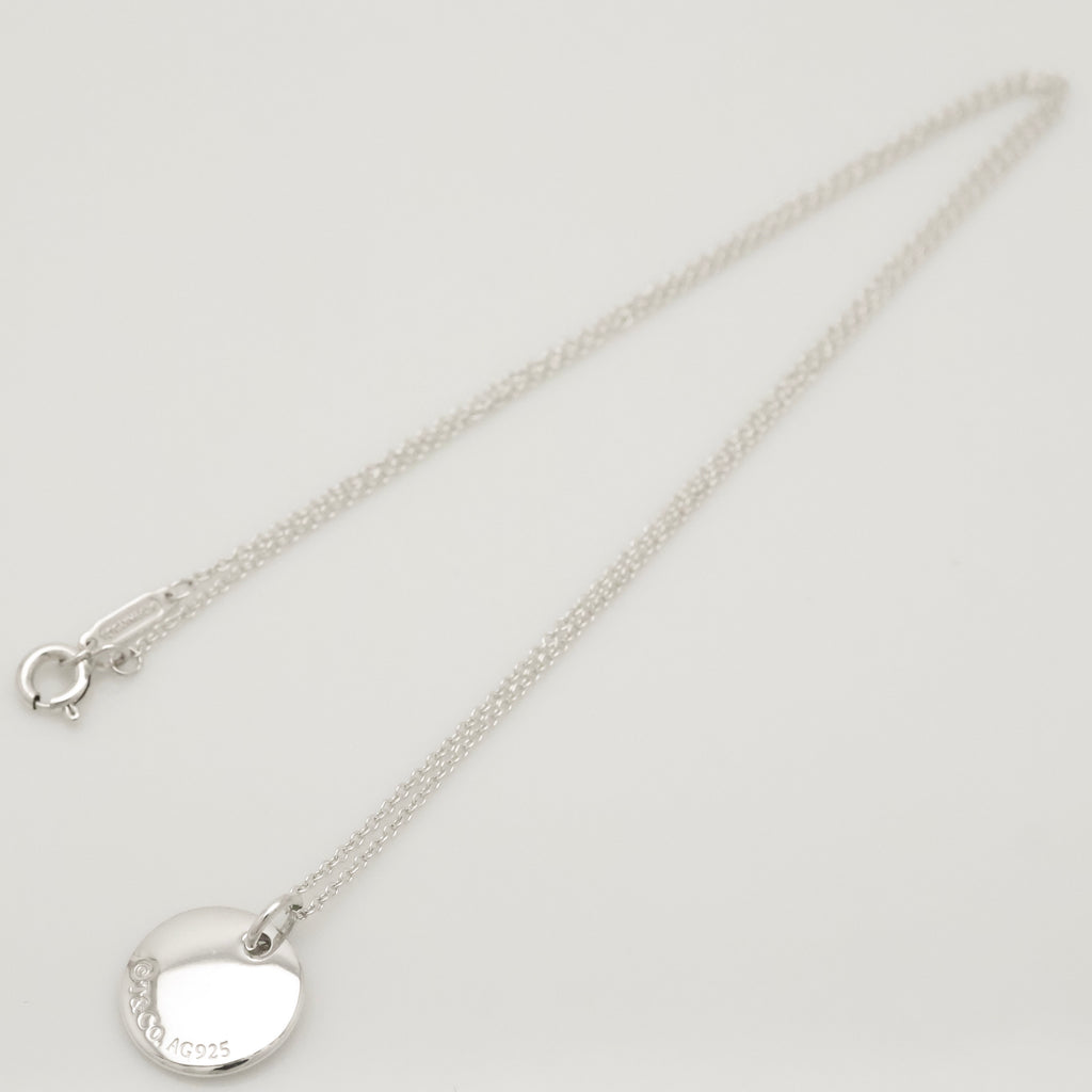  Tiffany & Co. Letter Y Notes Initial Disc Necklace Sterling Silver 925