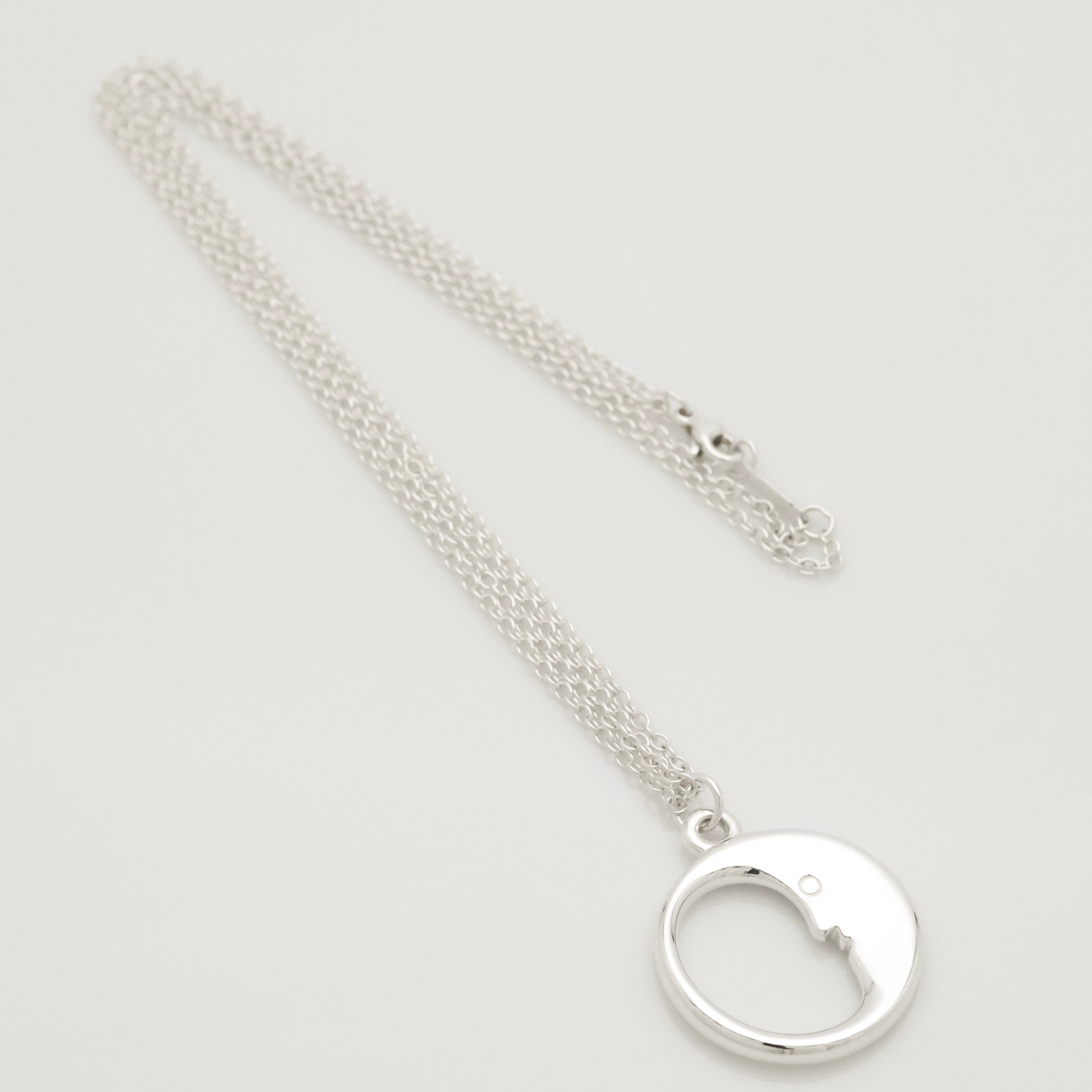 TIFFANY&Co. マンインザムーン ダブル チェーン ネックレス AG925