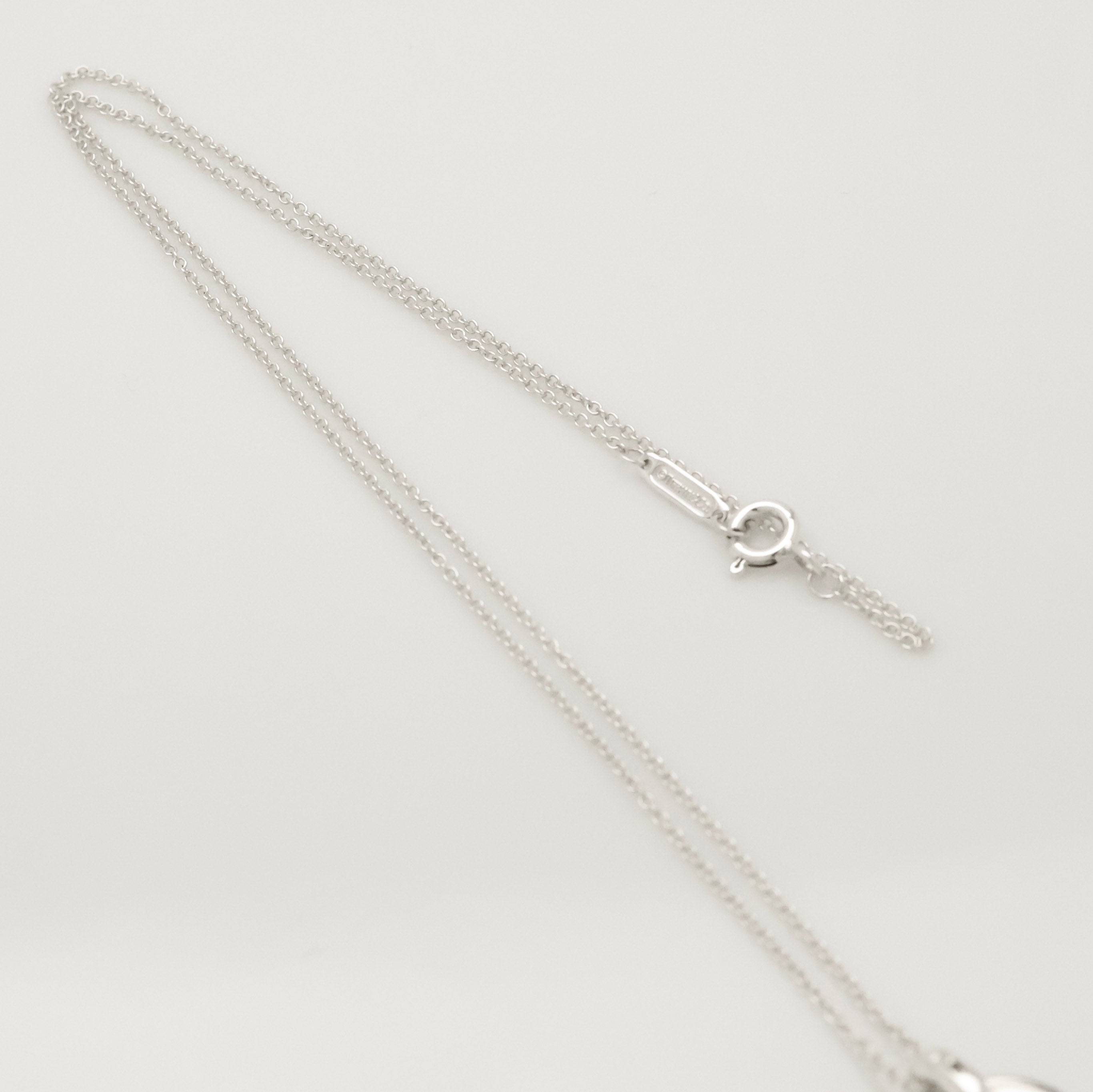 Tiffany & Co. Notes I LOVE YOU Double Heart Tag Necklace Sterling Silver 925