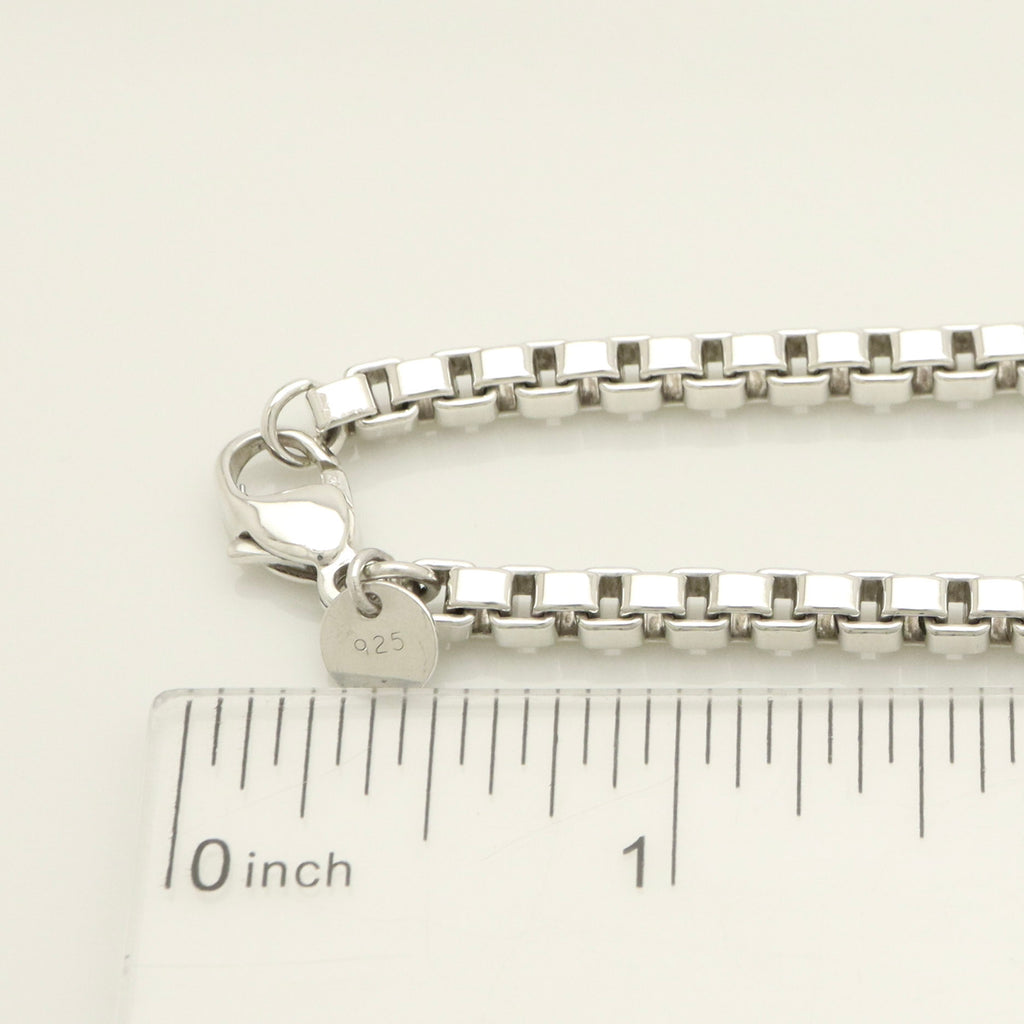  Tiffany & Co. Venetian Square Link Chain Bracelet  Sterling Silver 925