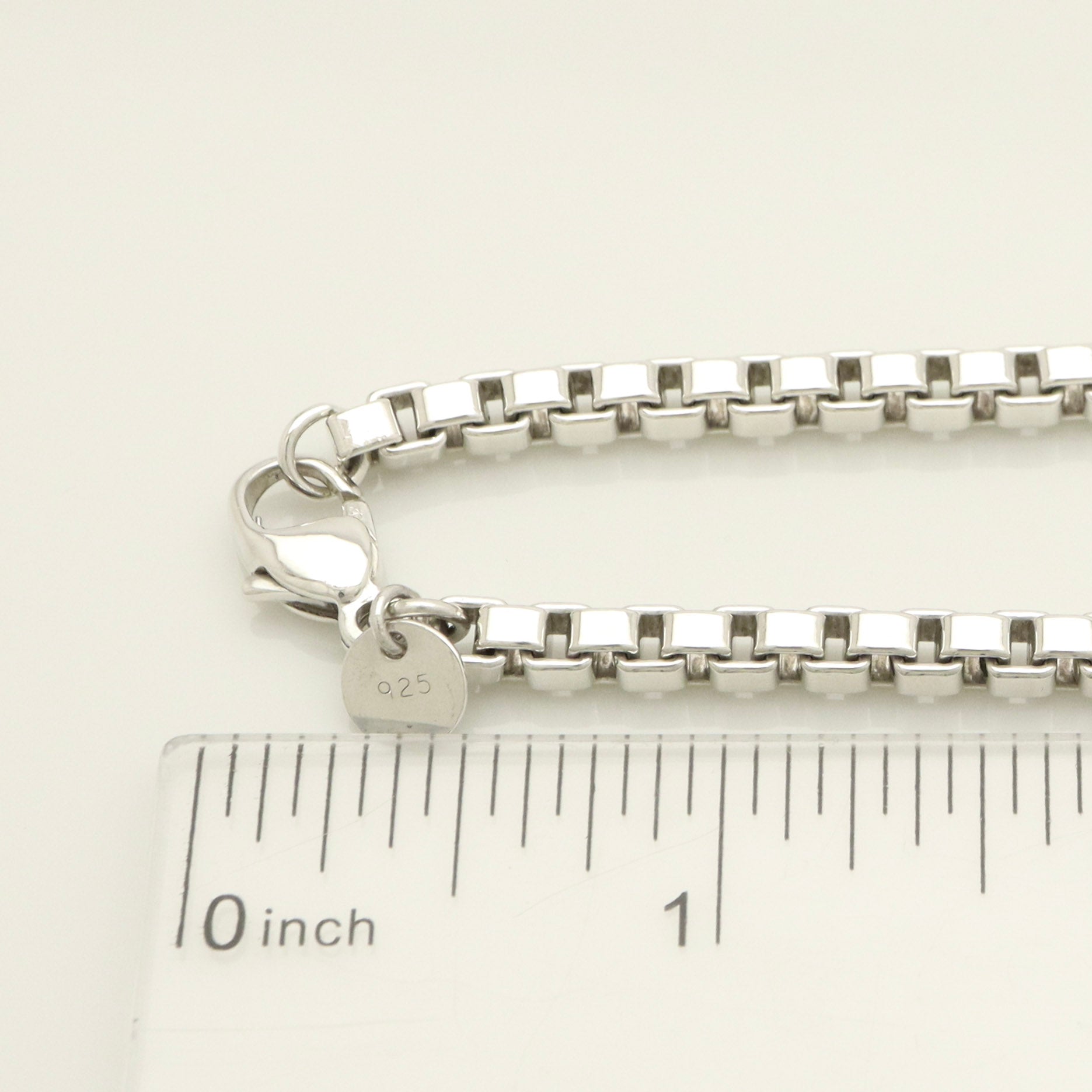  Tiffany & Co. Venetian Square Link Chain Bracelet  Sterling Silver 925