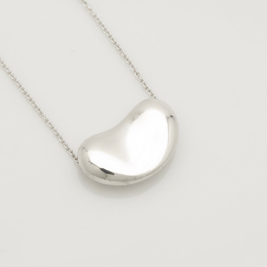  Tiffany & Co. Peretti Large  Bean Necklace  Sterling Silver 925 