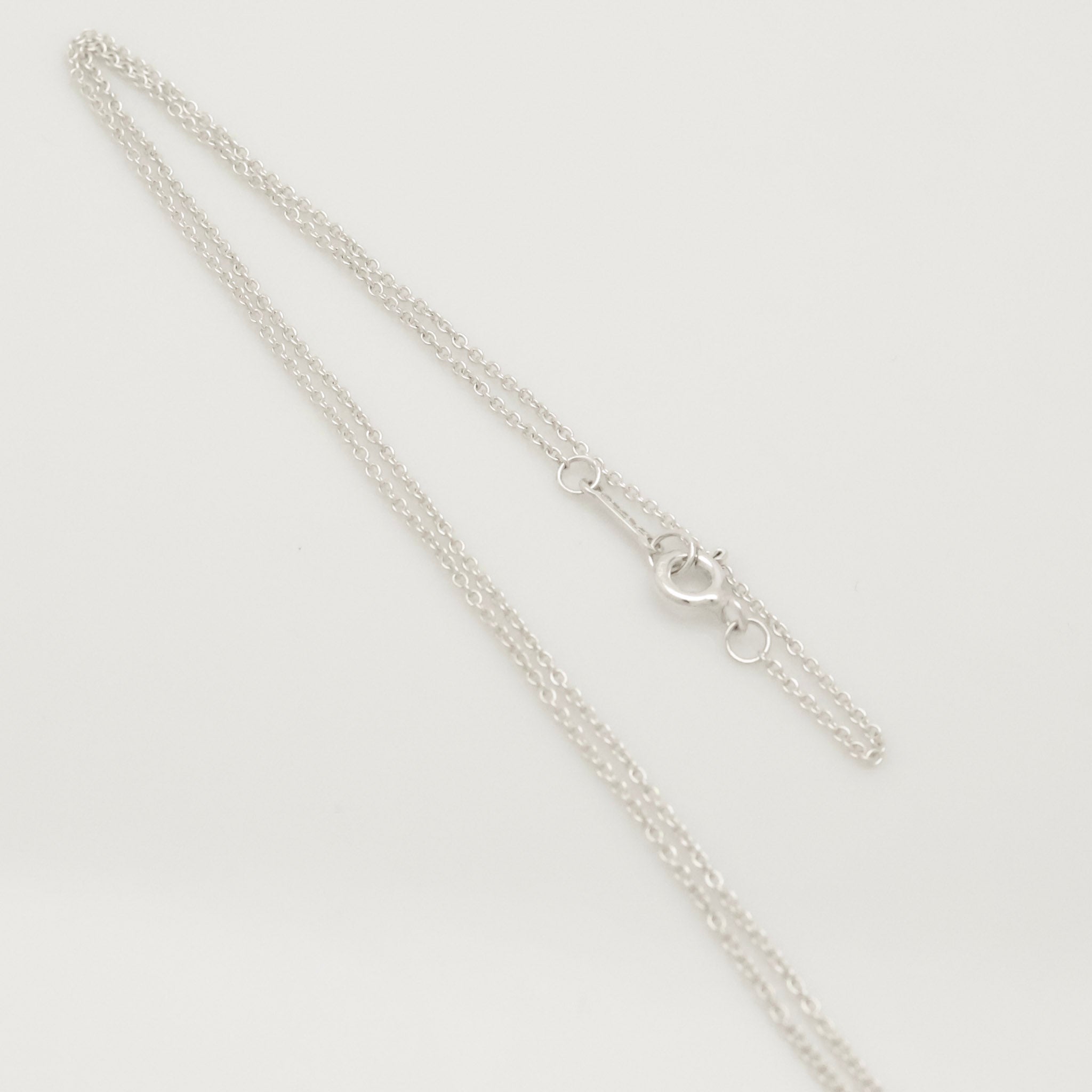 Tiffany & Co. Crown of Heart Pink Sapphire Necklace Sterling Silver 925