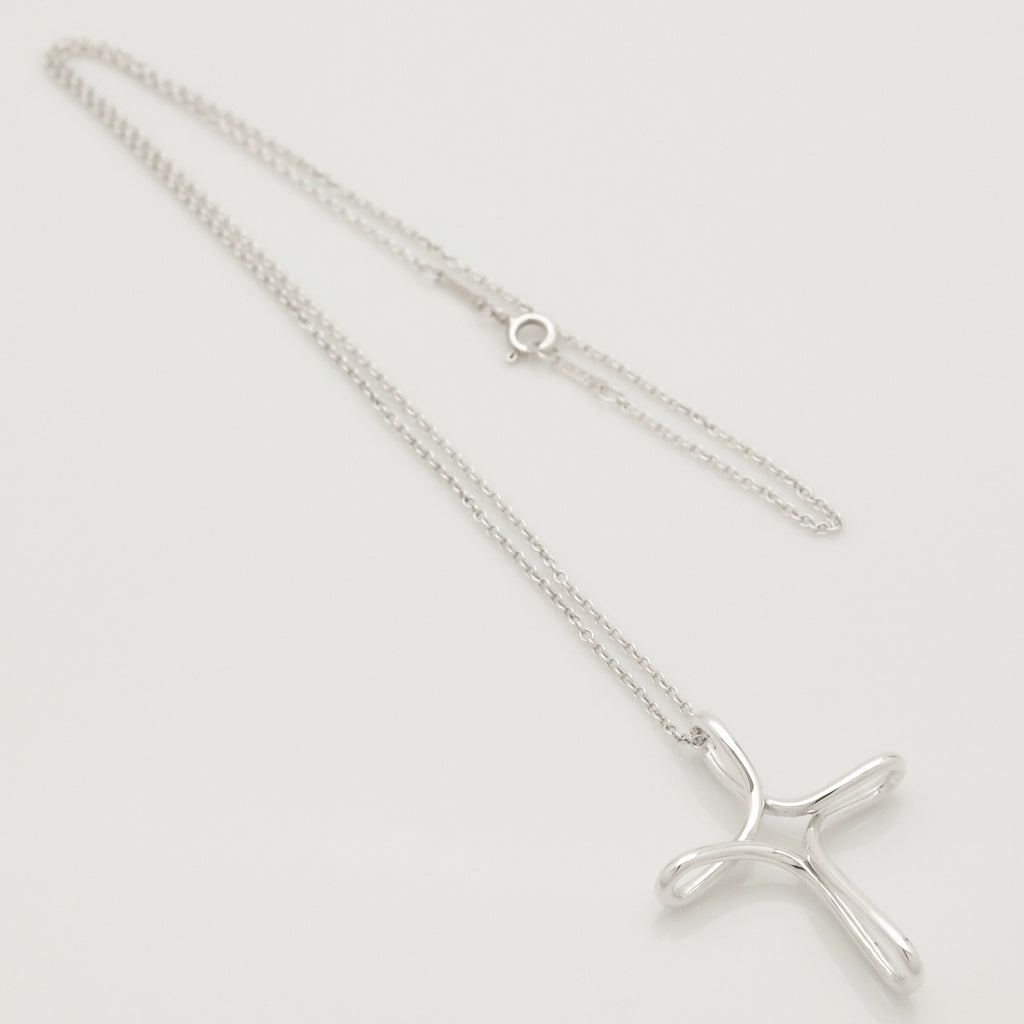 TIFFANY&Co. ラージ オープン クロス インフィニティ エルサペレッティ ネックレス AG925