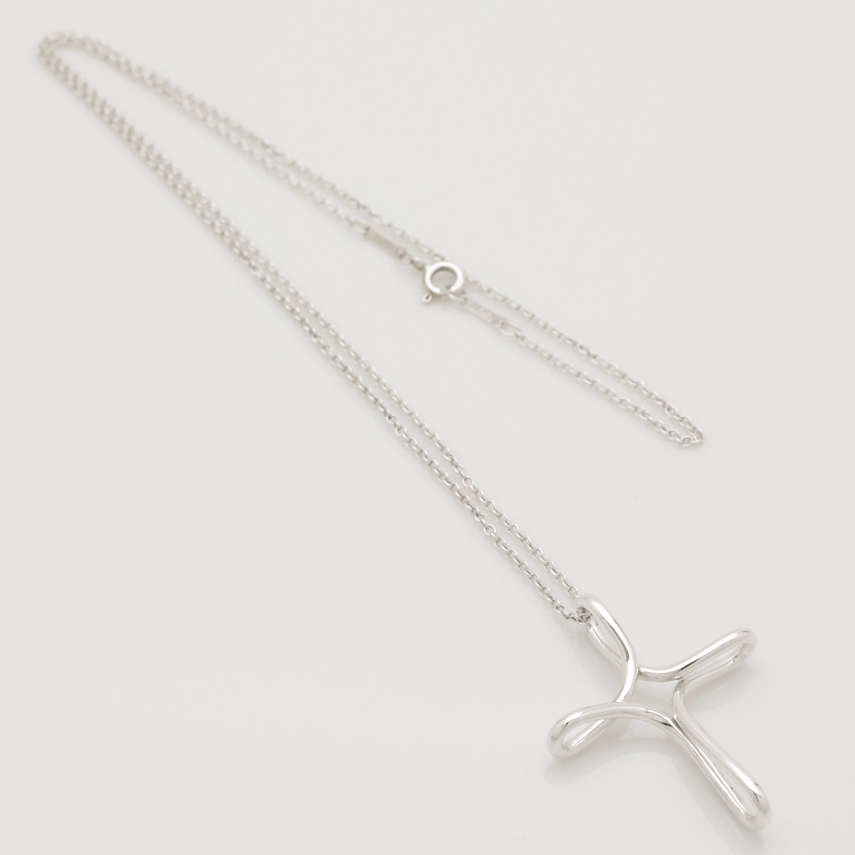 TIFFANY&Co. ラージ オープン クロス インフィニティ エルサペレッティ ネックレス AG925