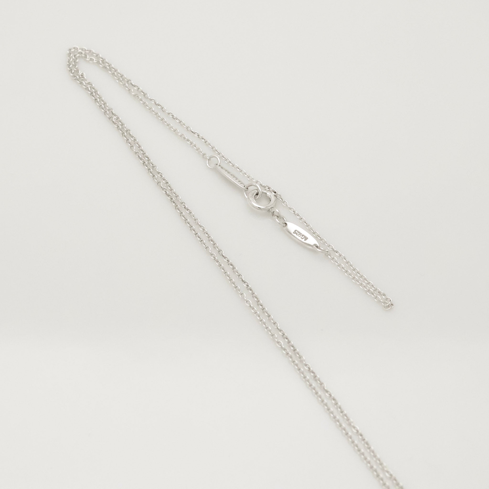Tiffany & Co. Open Heart Pendant Necklace Sterling Silver 925