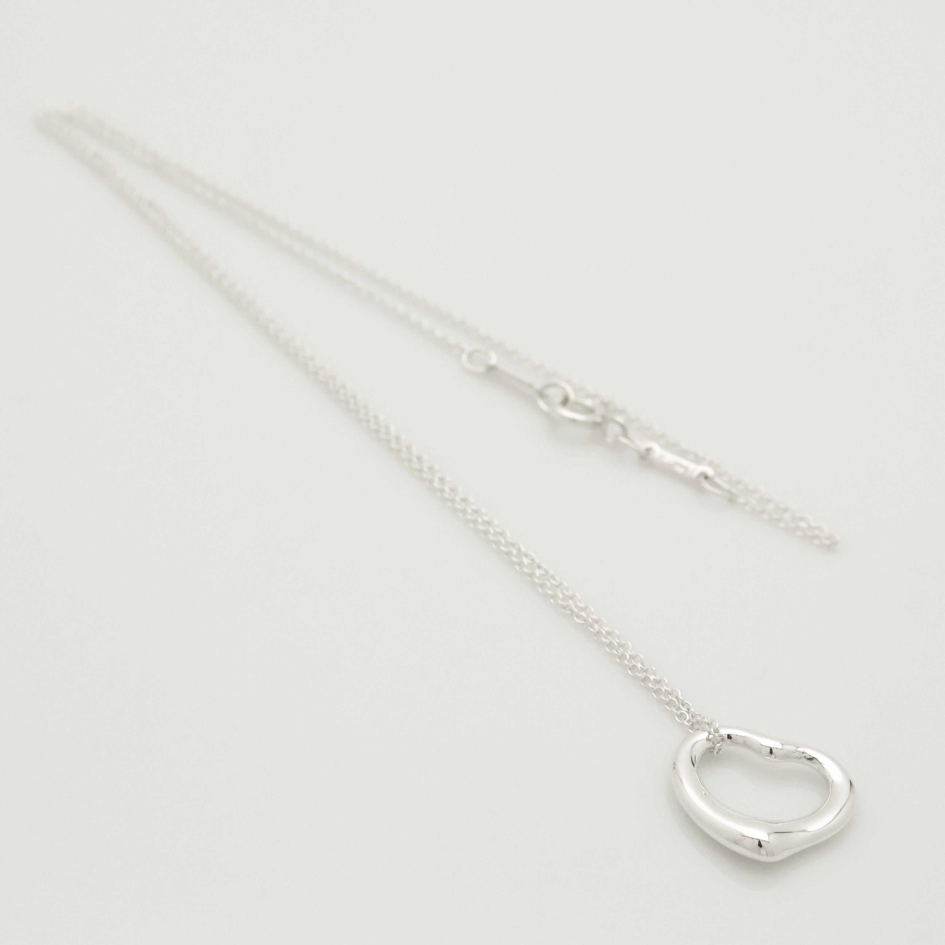 TIFFANY&Co. オープンハート 16mm エルサペレッティ ネックレス AG925