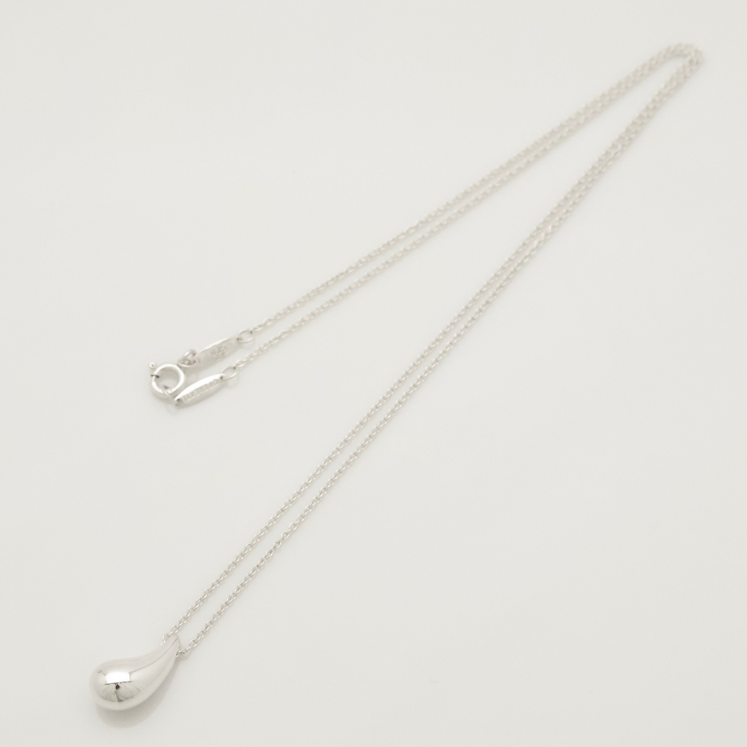 Tiffany & Co. Peretti Teardrop Necklace Pendant  Sterling Silver 925