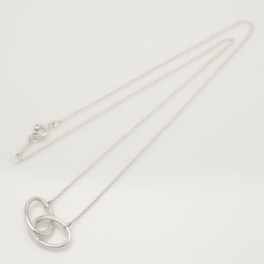  Tiffany & Co. Double Loop Necklace Pendant   Sterling Silver  925