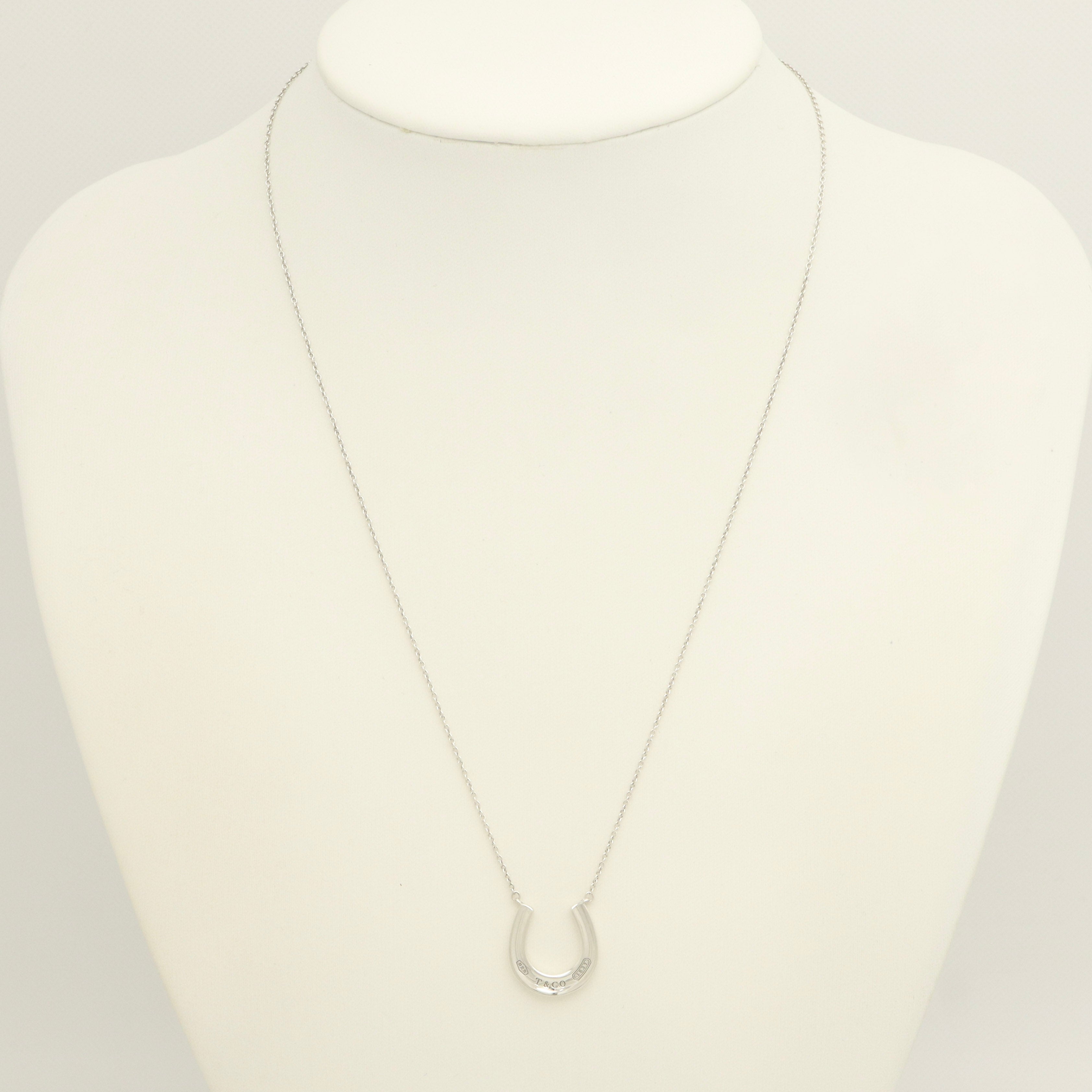 Tiffany & Co.  Sterling Silver 1837 Horseshoe Pendant Necklace