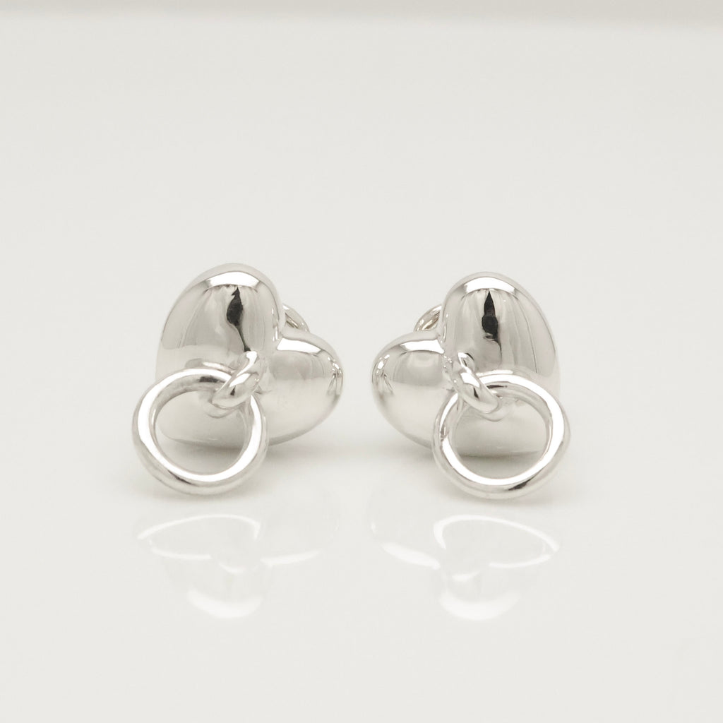 Tiffany & Co. Heart Door Knocker Clip-On Earrings Sterling Silver 925