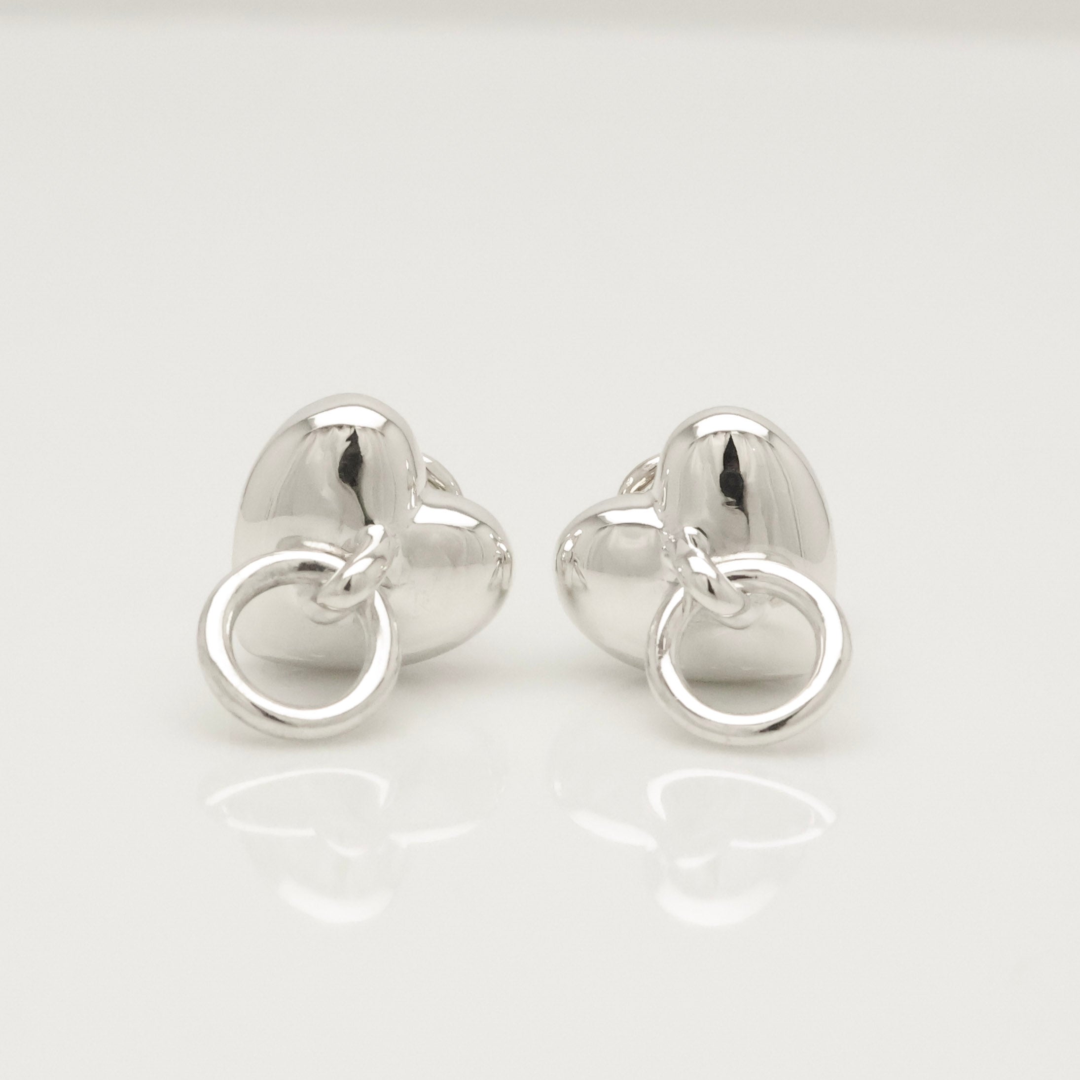 Tiffany & Co. Heart Door Knocker Clip-On Earrings Sterling Silver 925