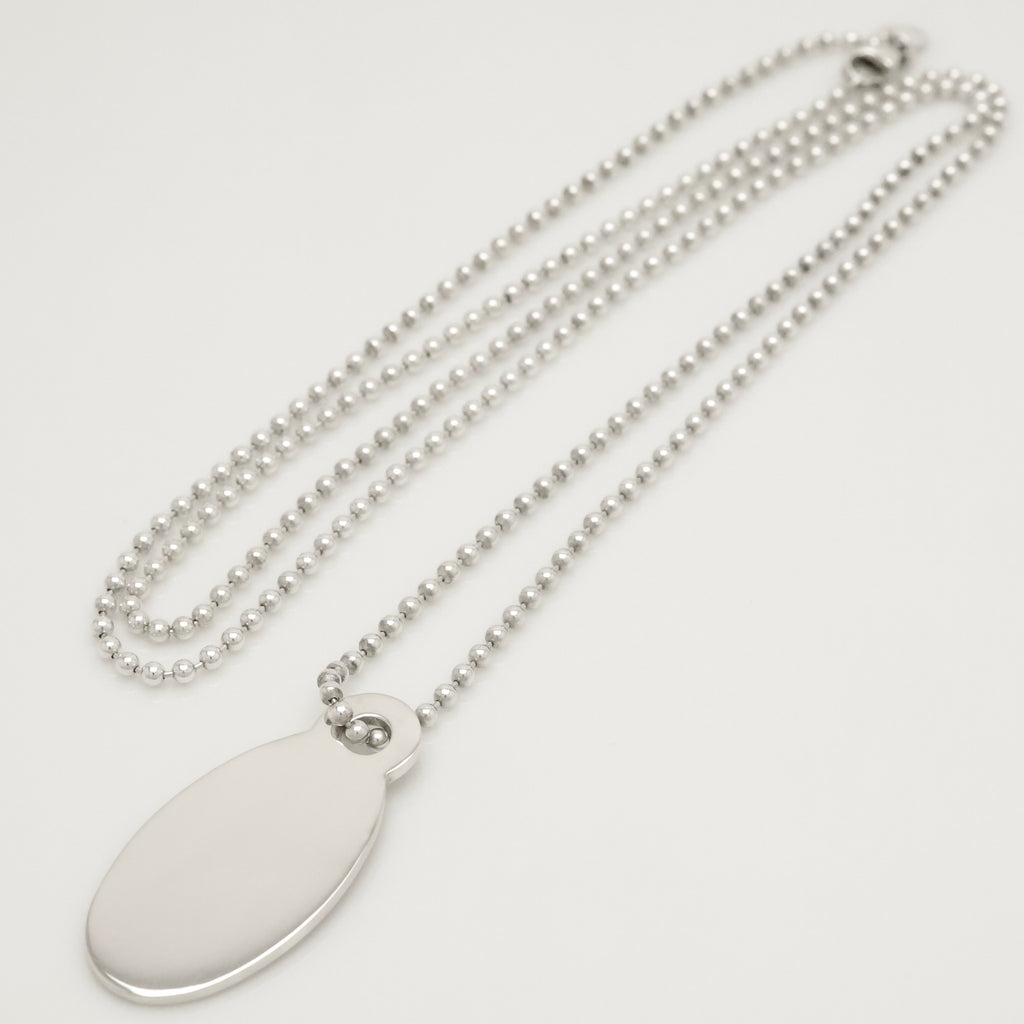 TIFFANY&Co.リターントゥ ティファニー オーバル タグ ボール チェーン ネックレス AG925
