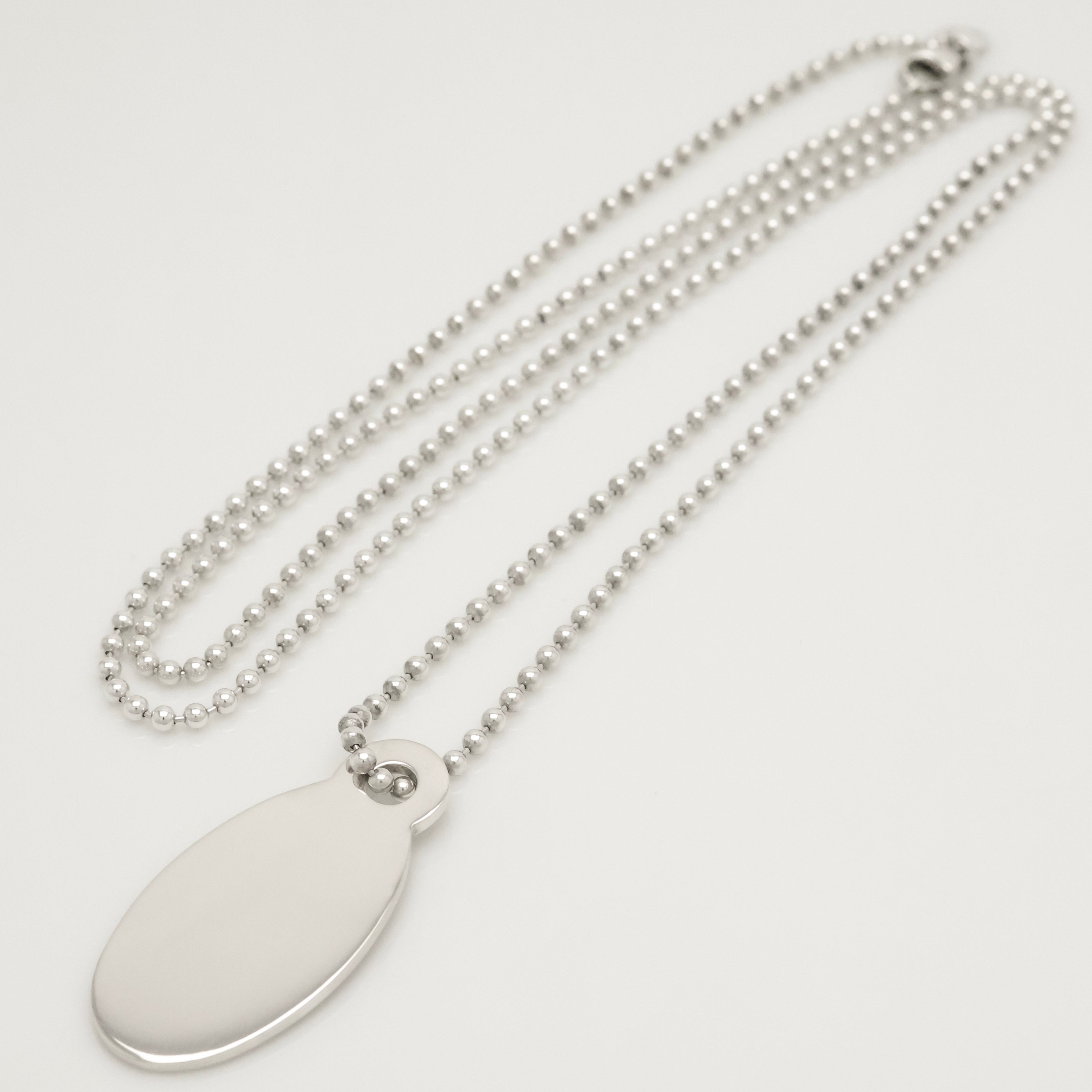 TIFFANY&Co.リターントゥ ティファニー オーバル タグ ボール チェーン ネックレス AG925