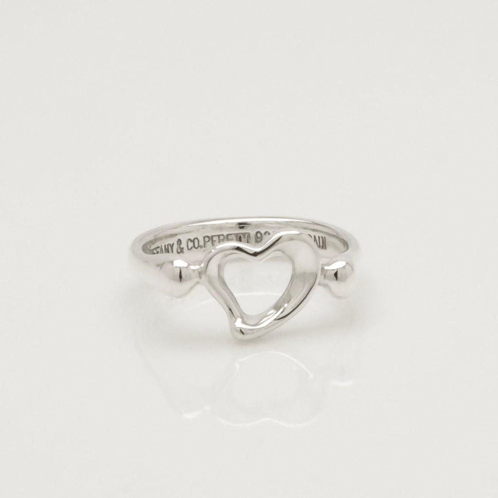 Tiffany & Co. Elsa Peretti Open Heart Ring Sterling Silver 925