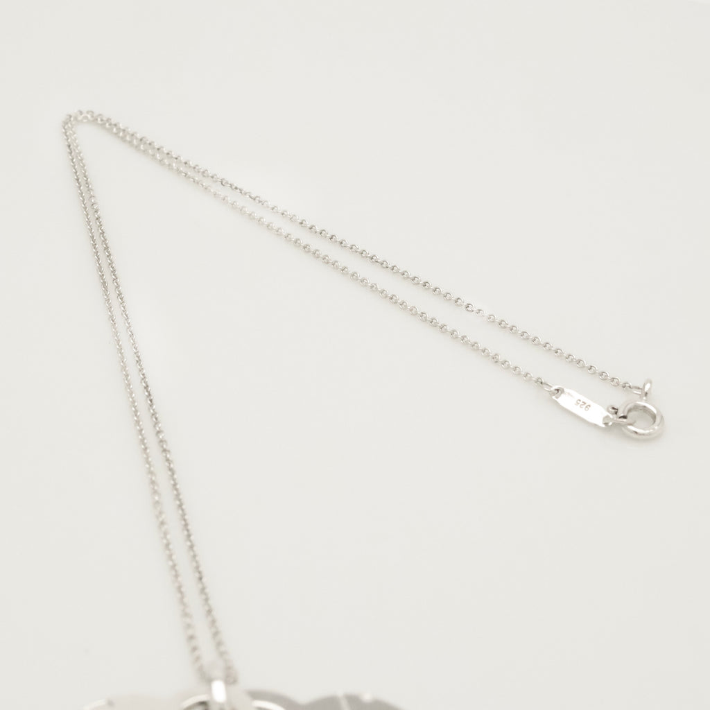Tiffany & Co. Notes I LOVE YOU Double Heart Tag Necklace Sterling Silver 925