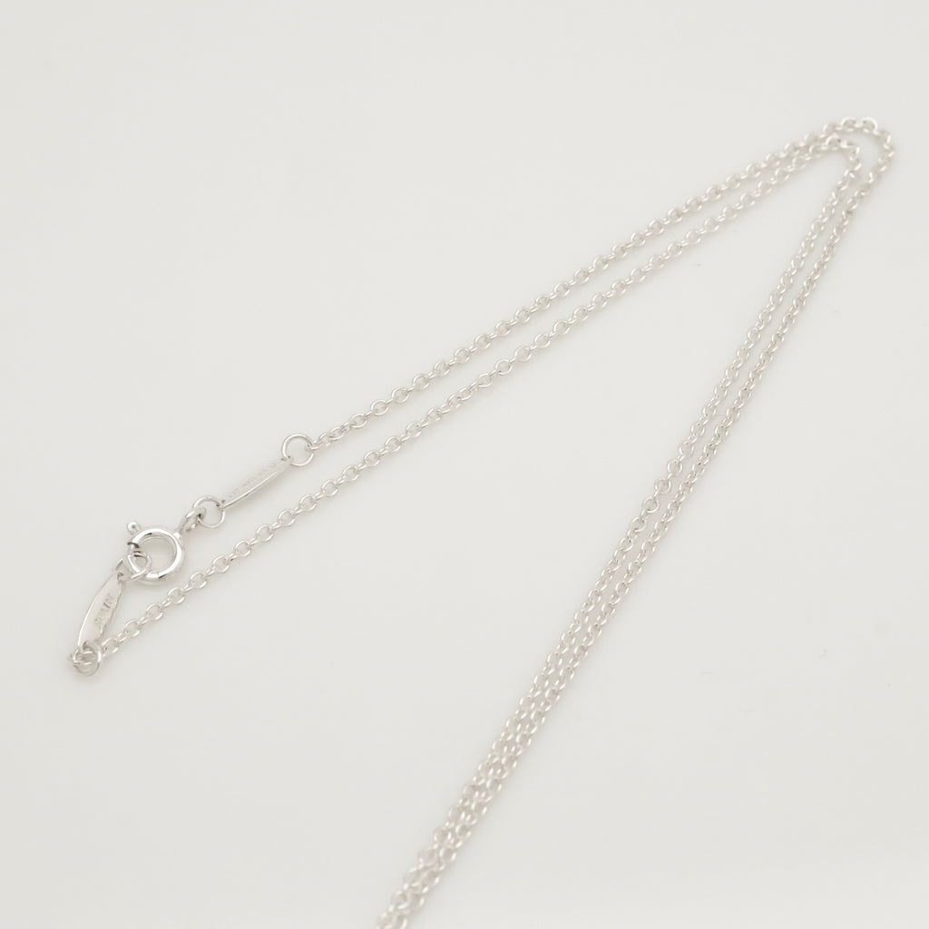 Tiffany & Co. Open Heart Pendant Necklace Sterling Silver 925