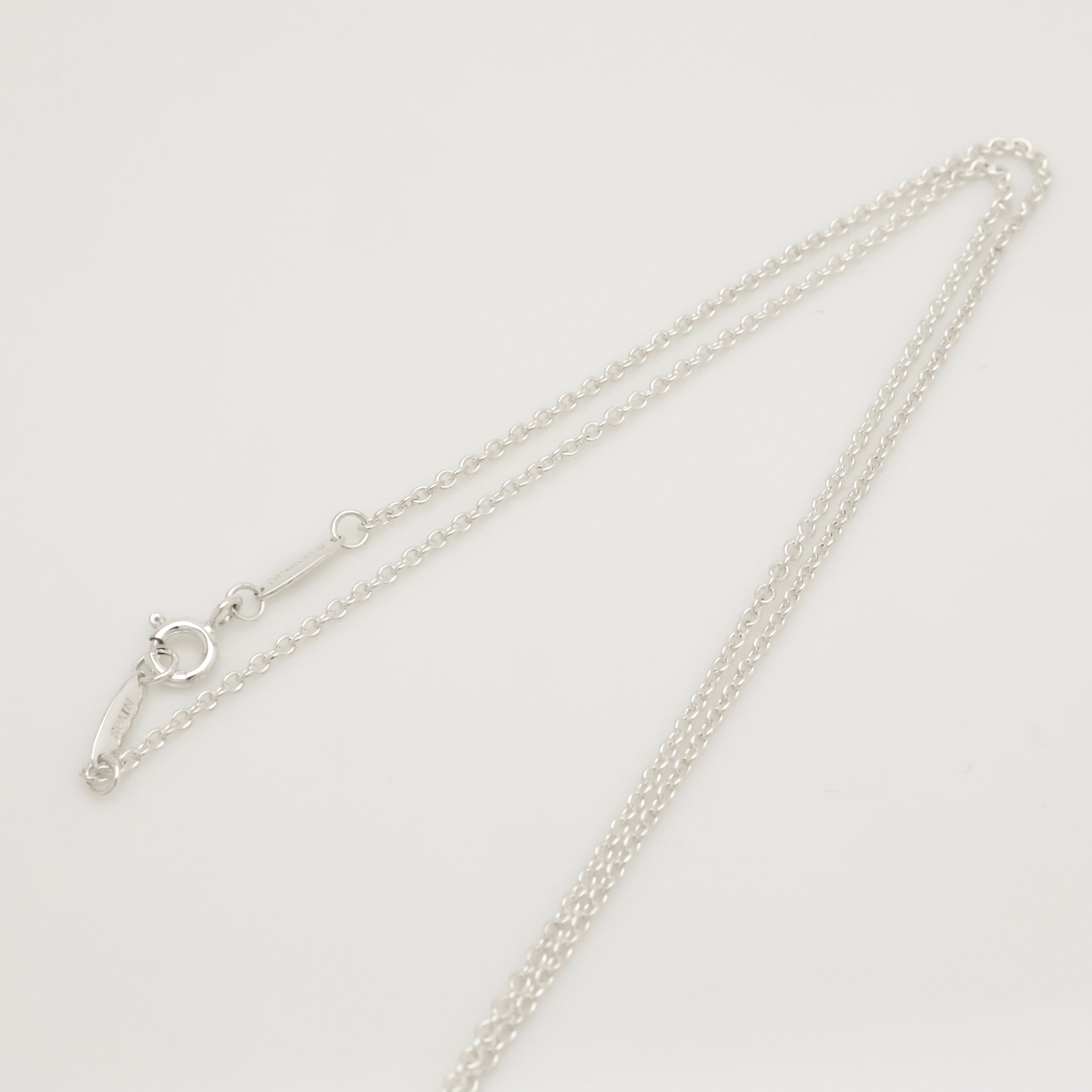Tiffany & Co. Open Heart Pendant Necklace Sterling Silver 925