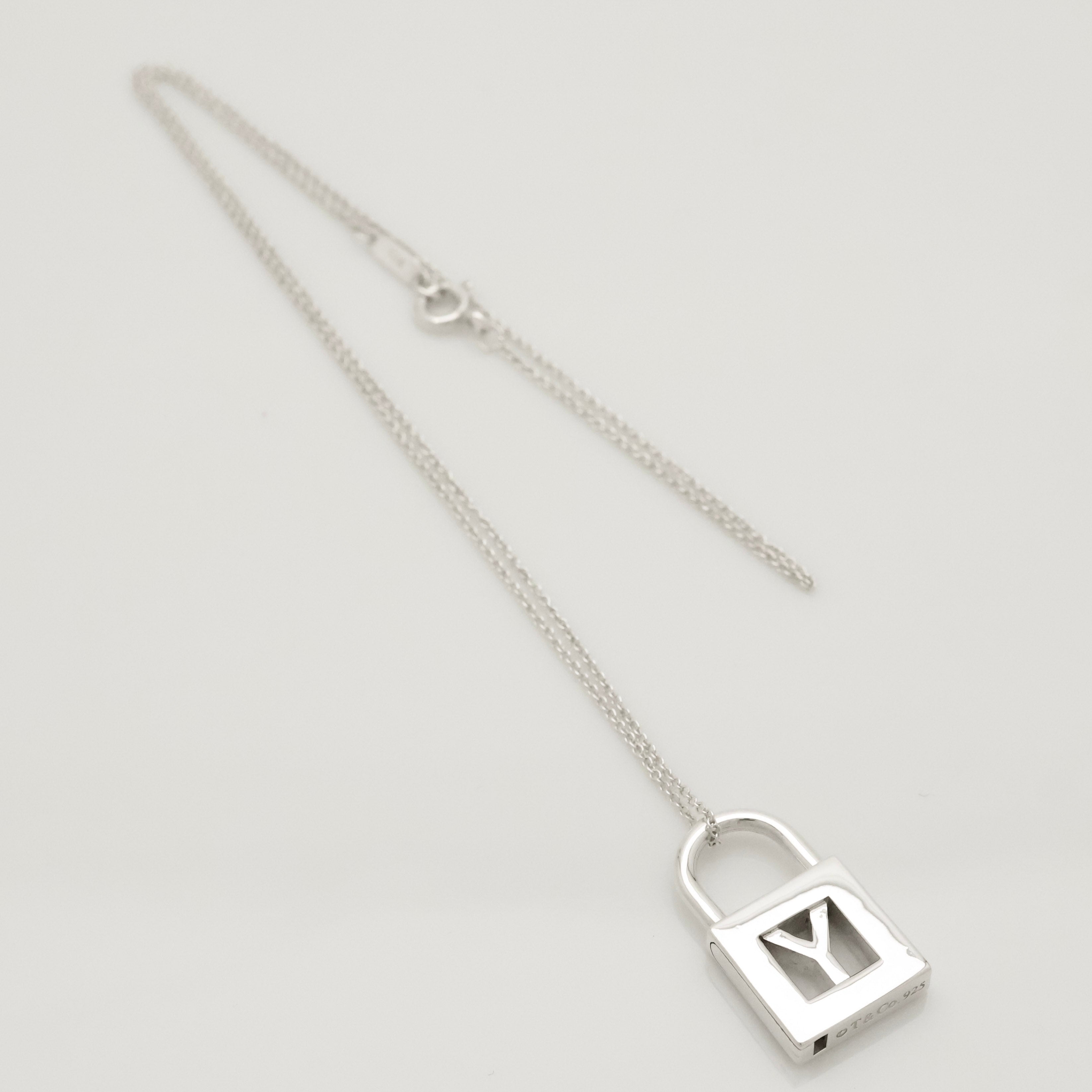 TIFFANY&Co. カデナ ロック アルファベット Y ネックレス AG925