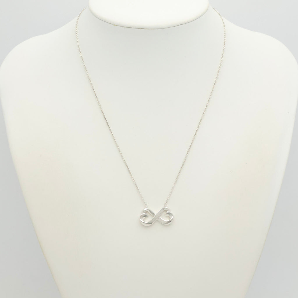  Tiffany & Co. Picasso Double Loving Heart Necklace Sterling Silver 925