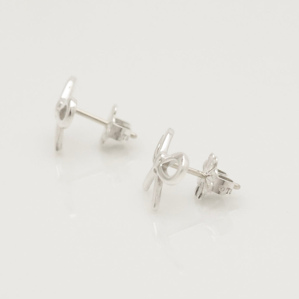 TIFFANY&Co. リボン ボウ スタッド ピアス AG925