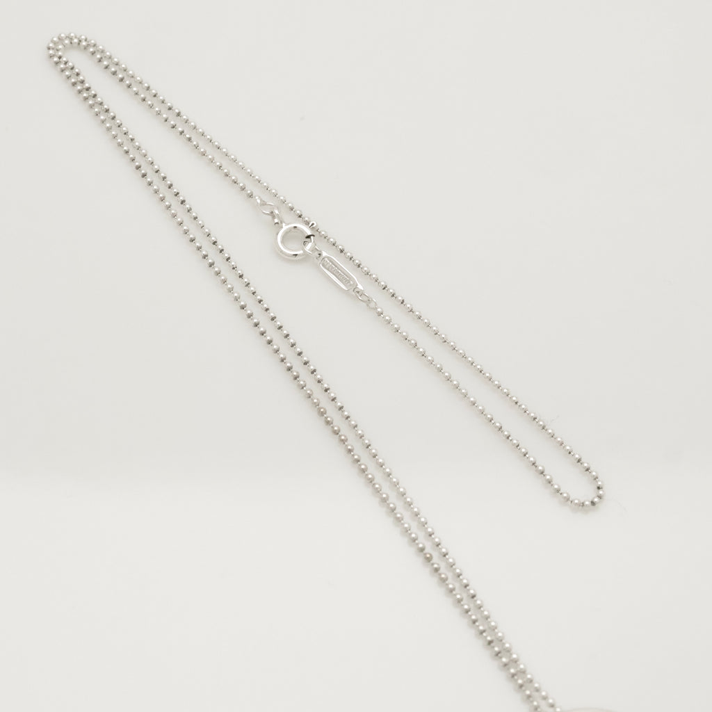  Tiffany & Co. Letter M Notes Initial Disc Necklace Sterling Silver 925