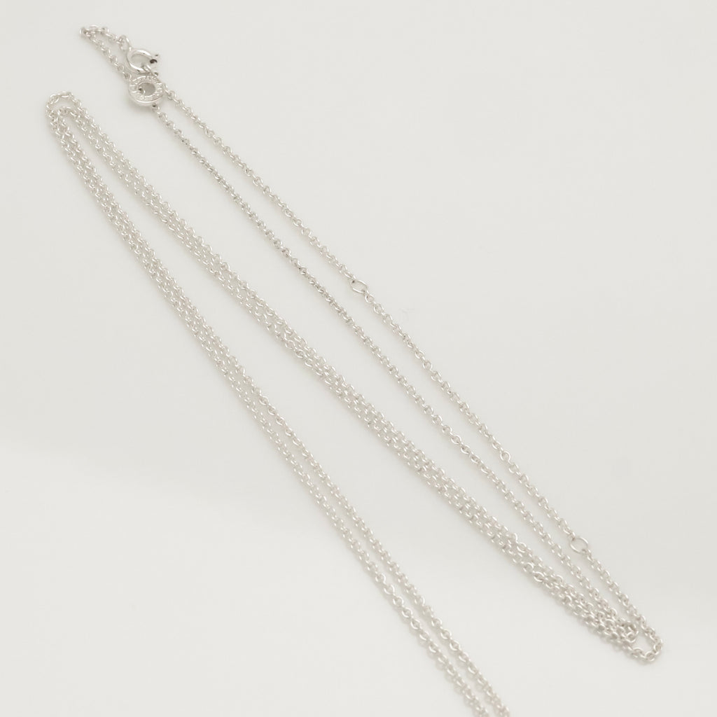  Tiffany & Co. 1837 Interlocking Circles Drop Necklace Sterling Silver 925 